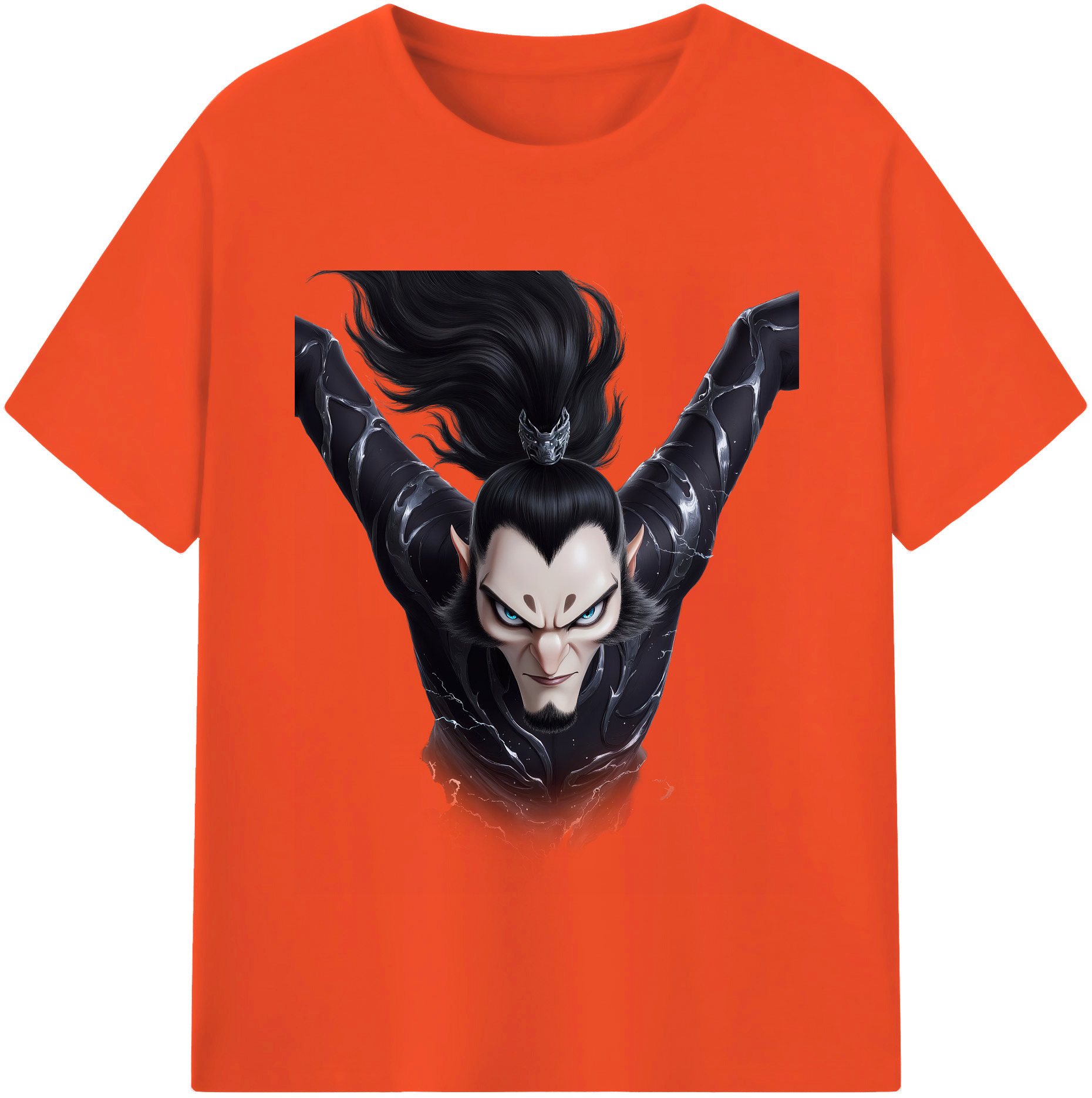 （画像用） Ne Zha 2 ナタ 魔童の大暴れ 綿100％半袖Tシャツ（フロントプリント）