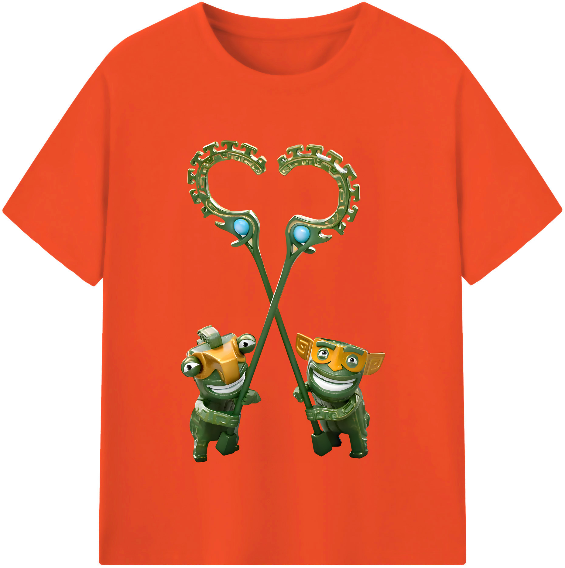 （画像用） Ne Zha 2 ナタ 魔童の大暴れ 綿100％半袖Tシャツ（フロントプリント）