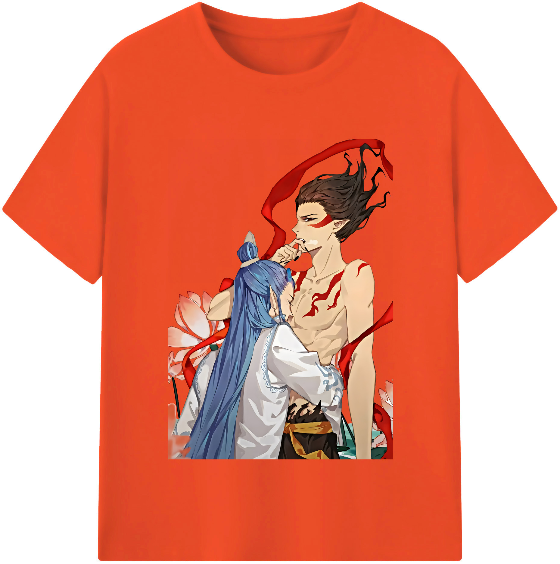（画像用） Ne Zha 2 ナタ 魔童の大暴れ 綿100％半袖Tシャツ（フロントプリント）
