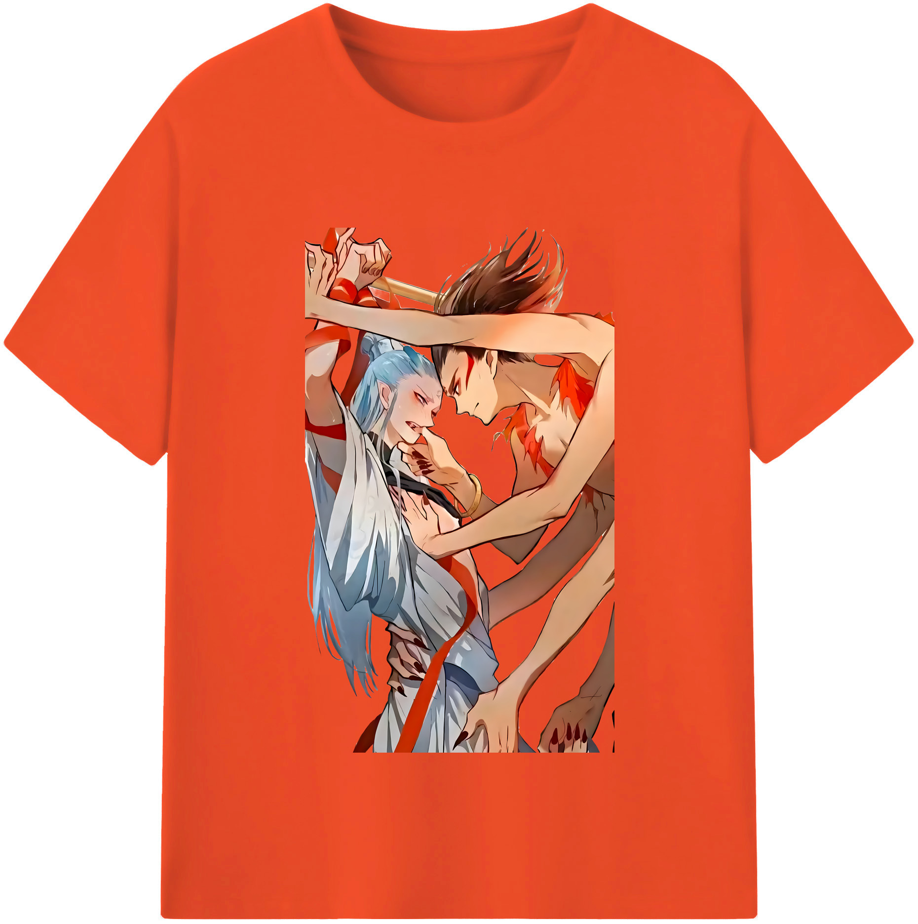 （画像用） Ne Zha 2 ナタ 魔童の大暴れ 綿100％半袖Tシャツ（フロントプリント）