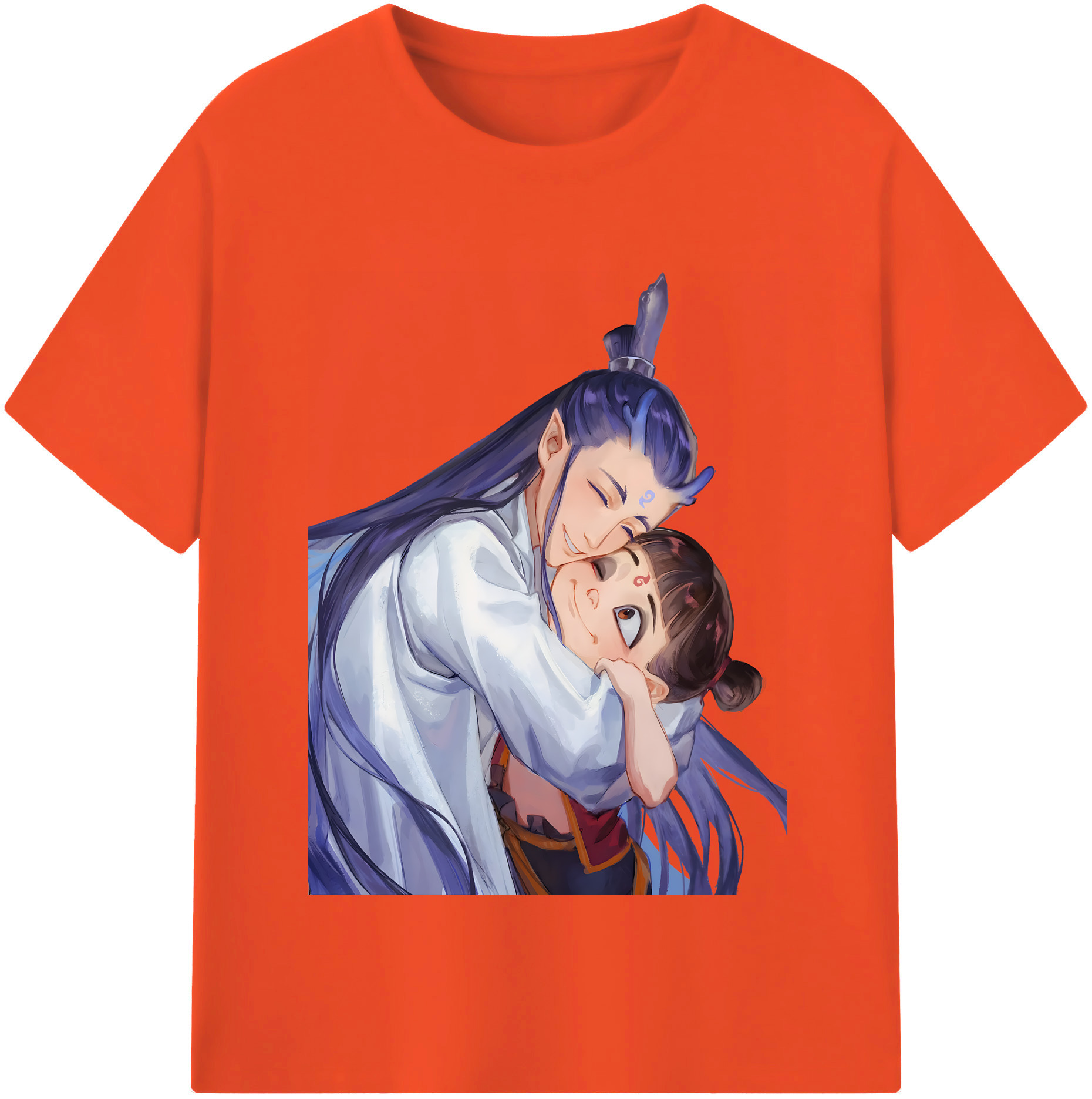 （画像用） Ne Zha 2 ナタ 魔童の大暴れ 綿100％半袖Tシャツ（フロントプリント）