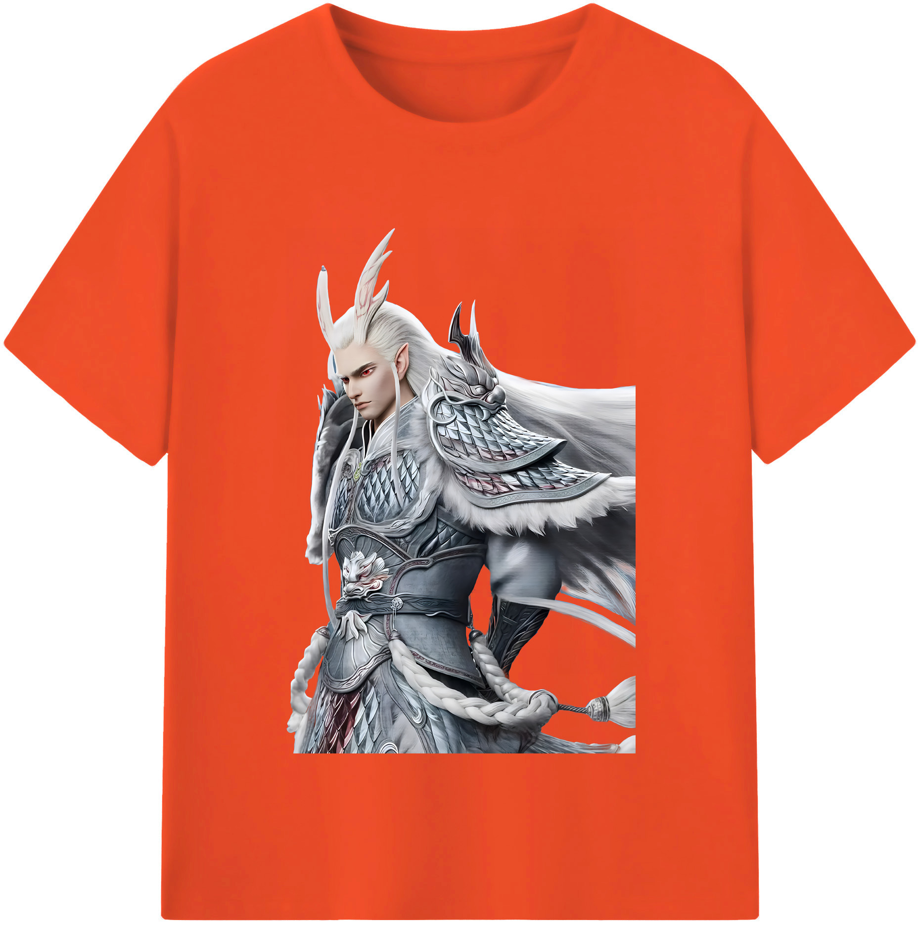 （画像用） Ne Zha 2 ナタ 魔童の大暴れ 綿100％半袖Tシャツ（フロントプリント）