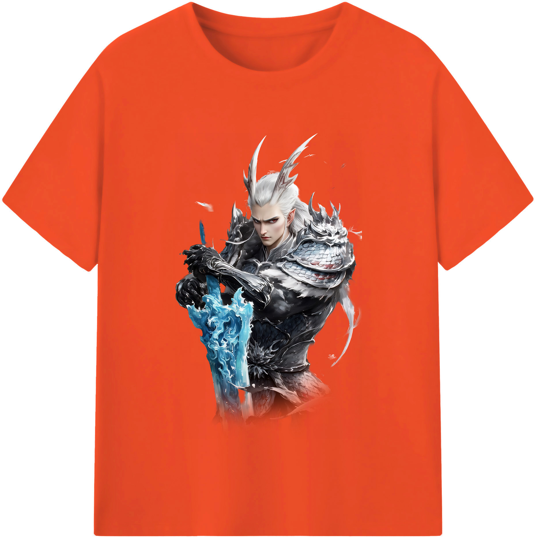 （画像用） Ne Zha 2 ナタ 魔童の大暴れ 綿100％半袖Tシャツ（フロントプリント）