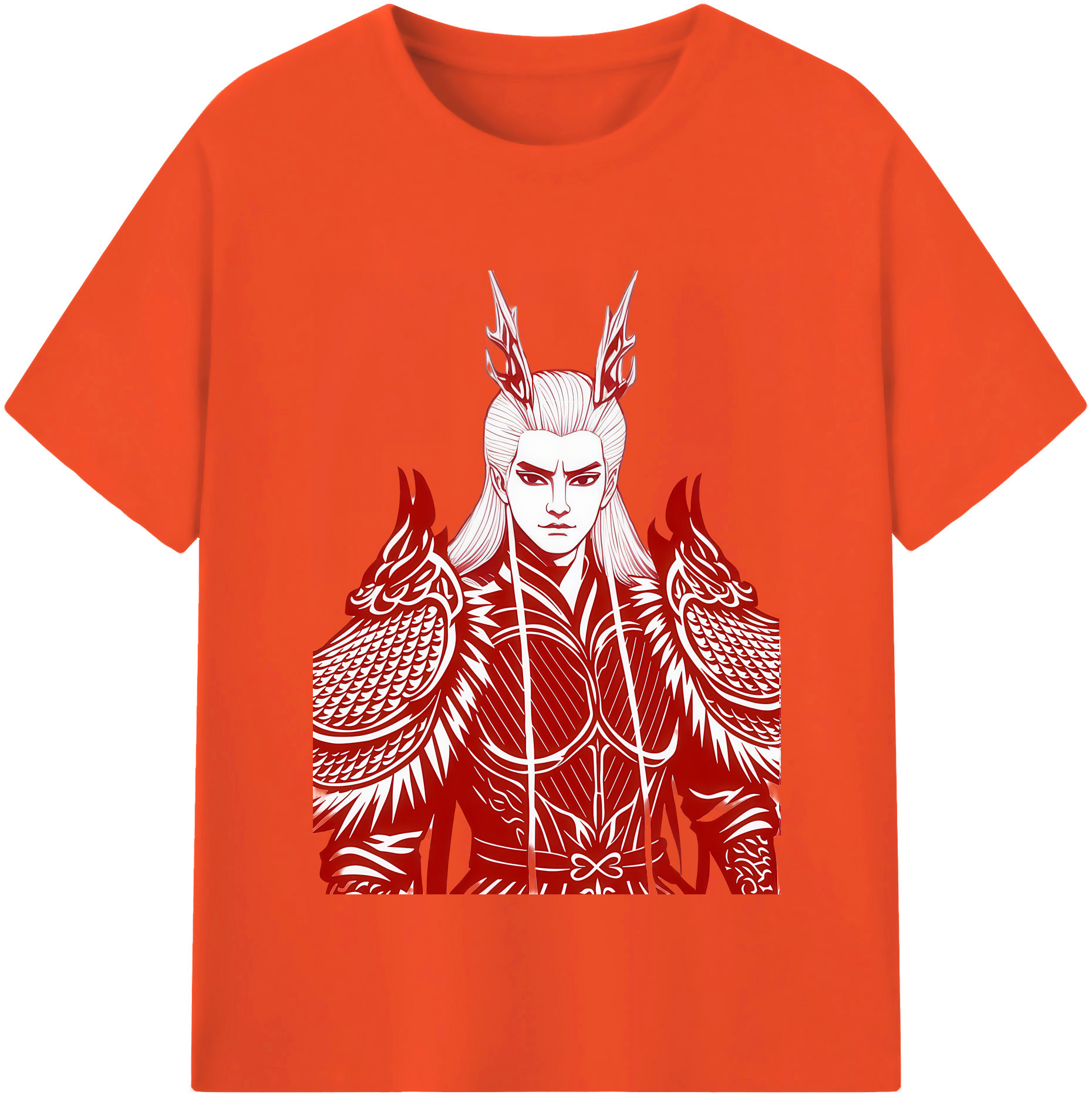 （画像用） Ne Zha 2 ナタ 魔童の大暴れ 綿100％半袖Tシャツ（フロントプリント）