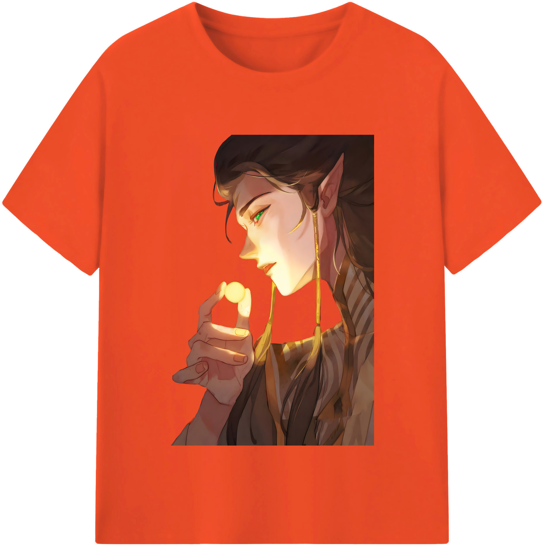（画像用） Ne Zha 2 ナタ 魔童の大暴れ 綿100％半袖Tシャツ（フロントプリント）