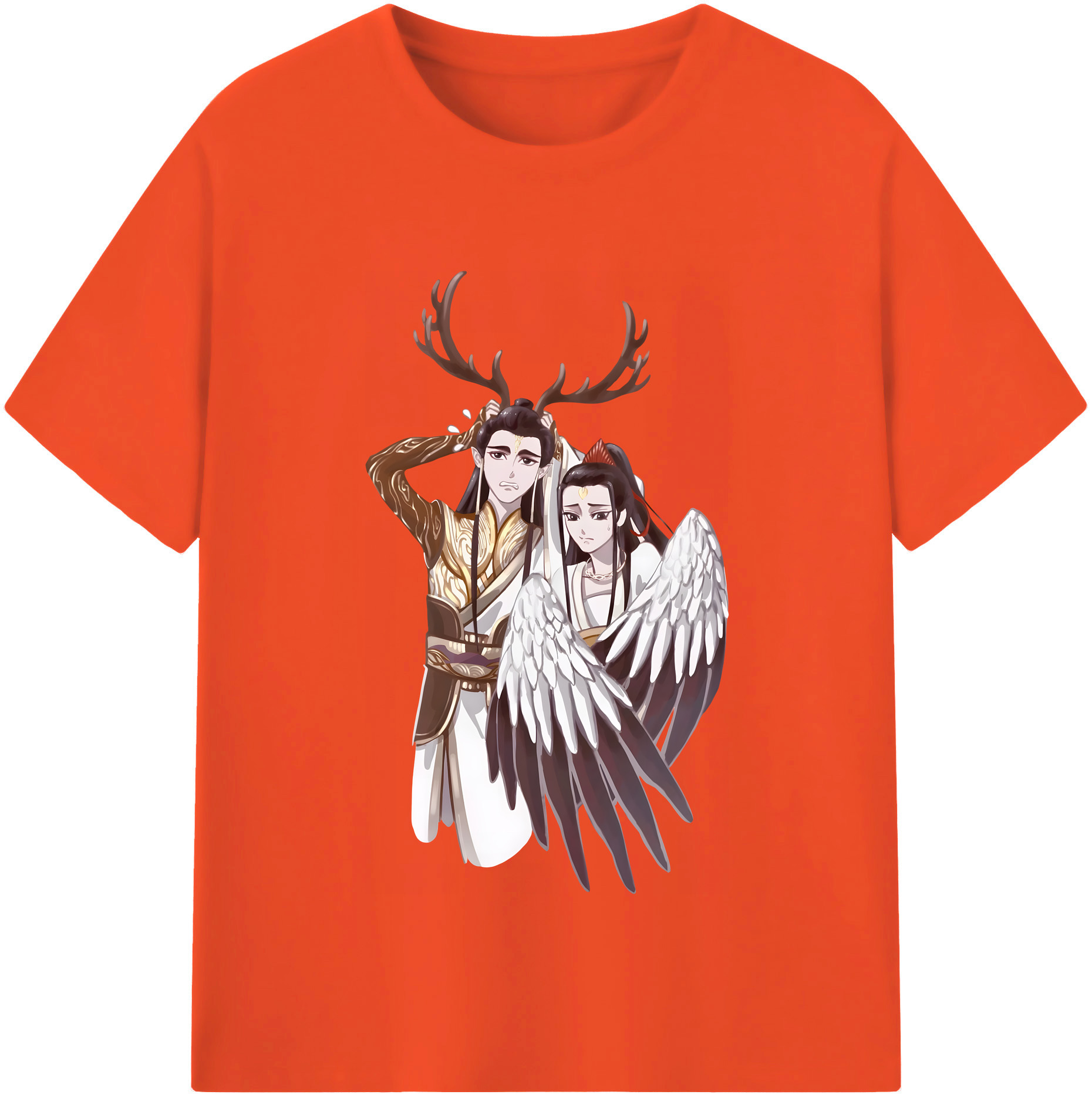 （画像用） Ne Zha 2 ナタ 魔童の大暴れ 綿100％半袖Tシャツ（フロントプリント）