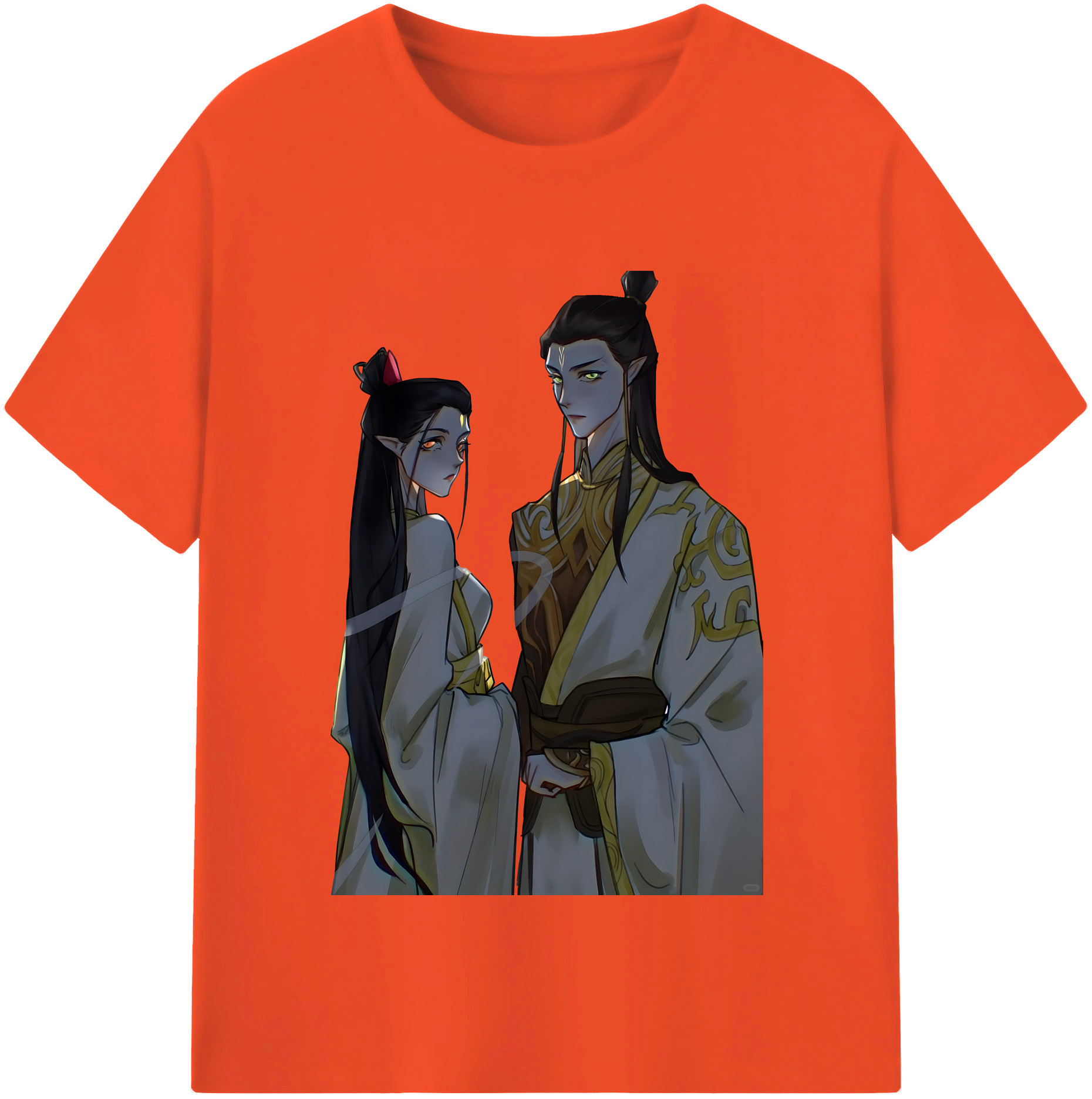 （画像用） Ne Zha 2 ナタ 魔童の大暴れ 綿100％半袖Tシャツ（フロントプリント）