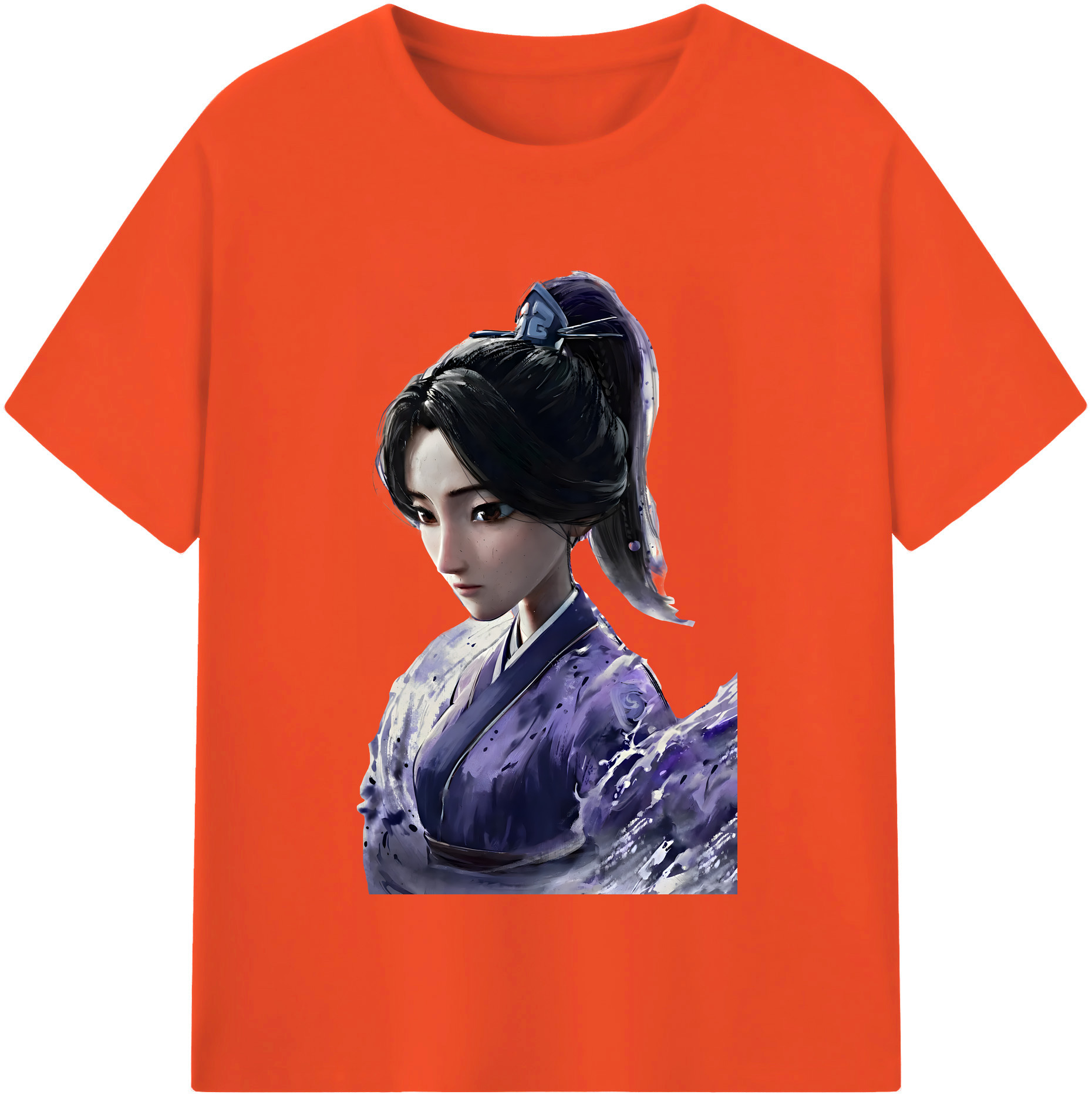 （画像用） Ne Zha 2 ナタ 魔童の大暴れ 綿100％半袖Tシャツ（フロントプリント）