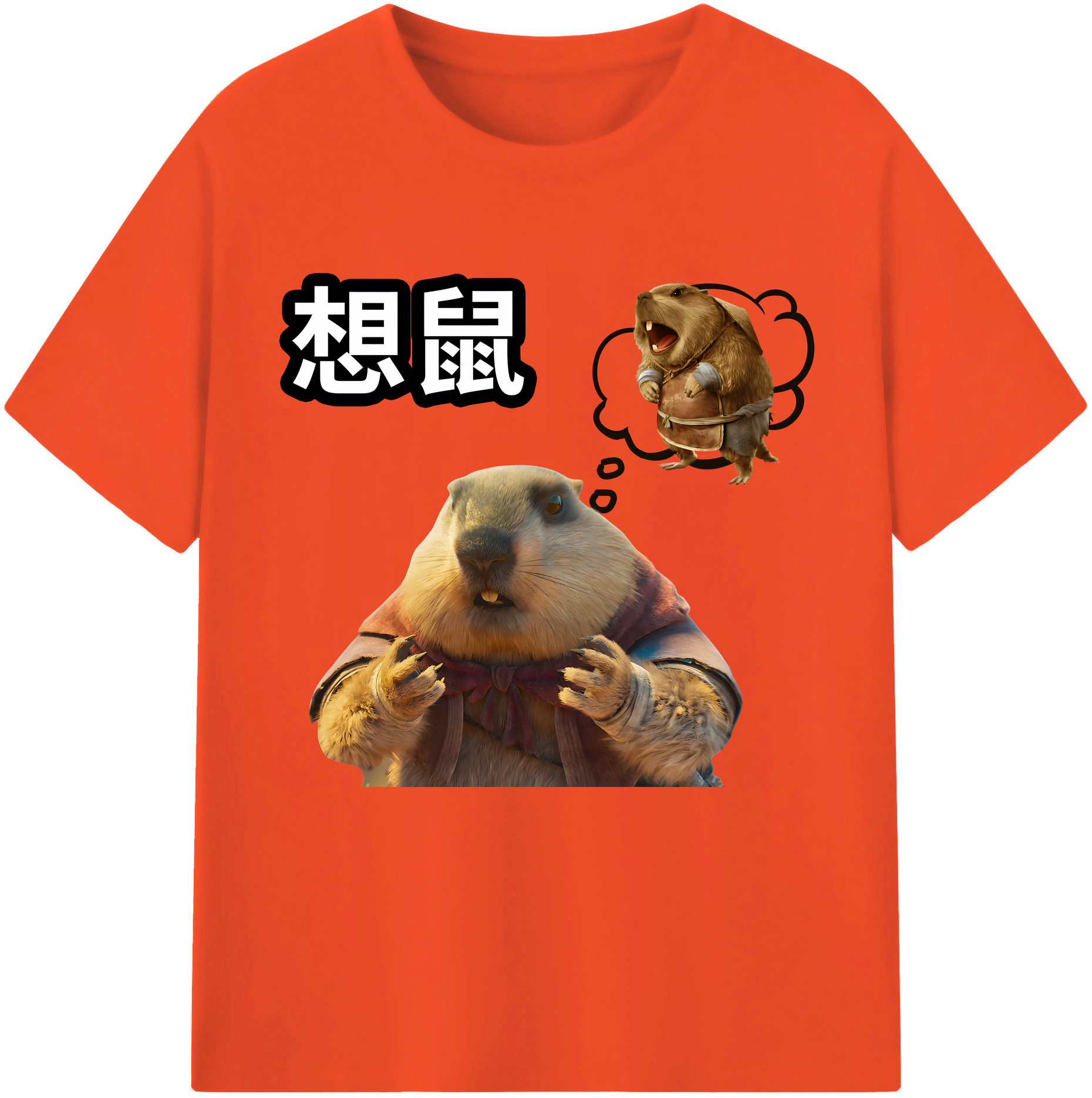 （画像用） Ne Zha 2 ナタ 魔童の大暴れ 綿100％半袖Tシャツ（フロントプリント）