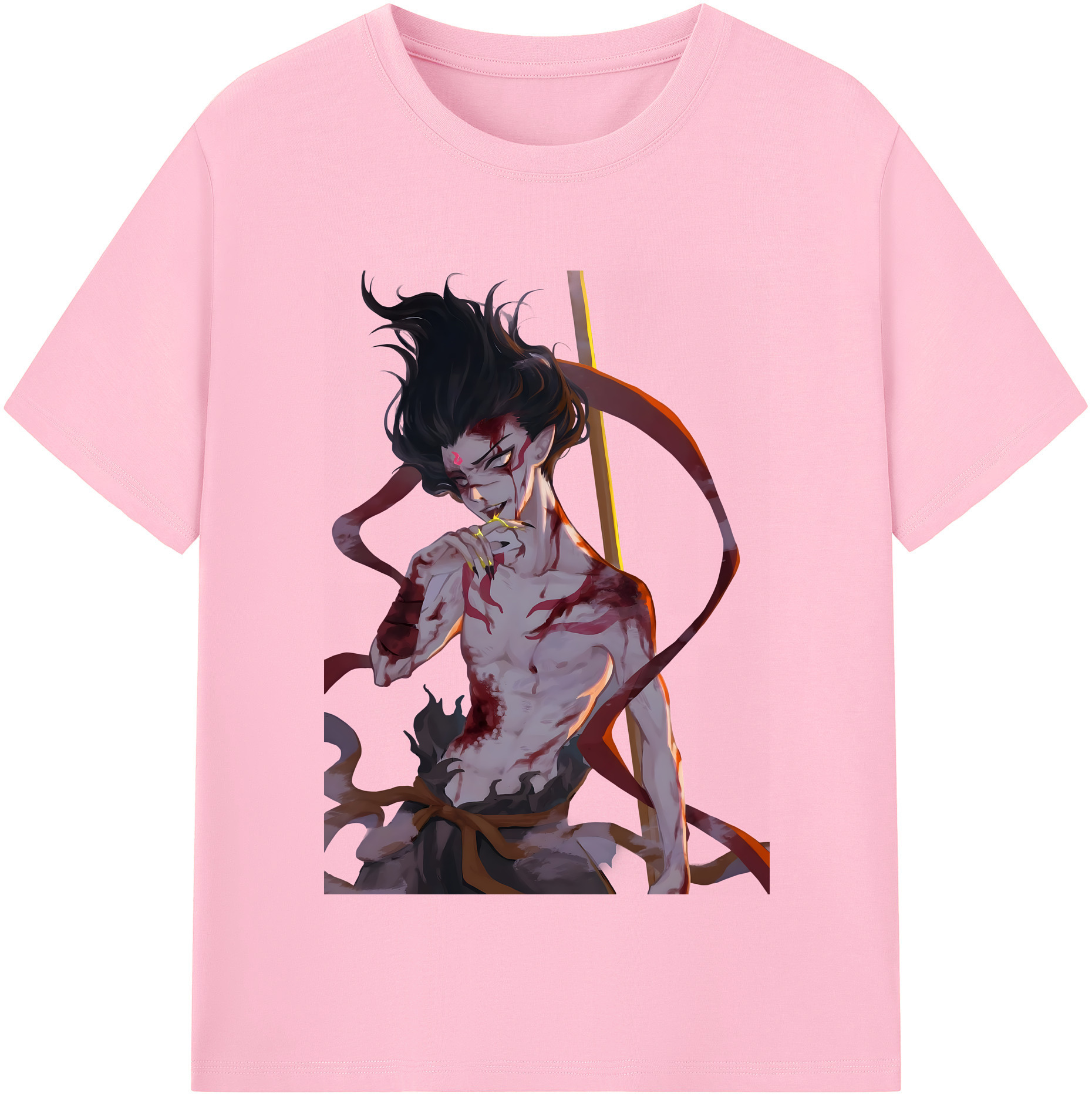 （画像用） Ne Zha 2 ナタ 魔童の大暴れ 綿100％半袖Tシャツ（フロントプリント）