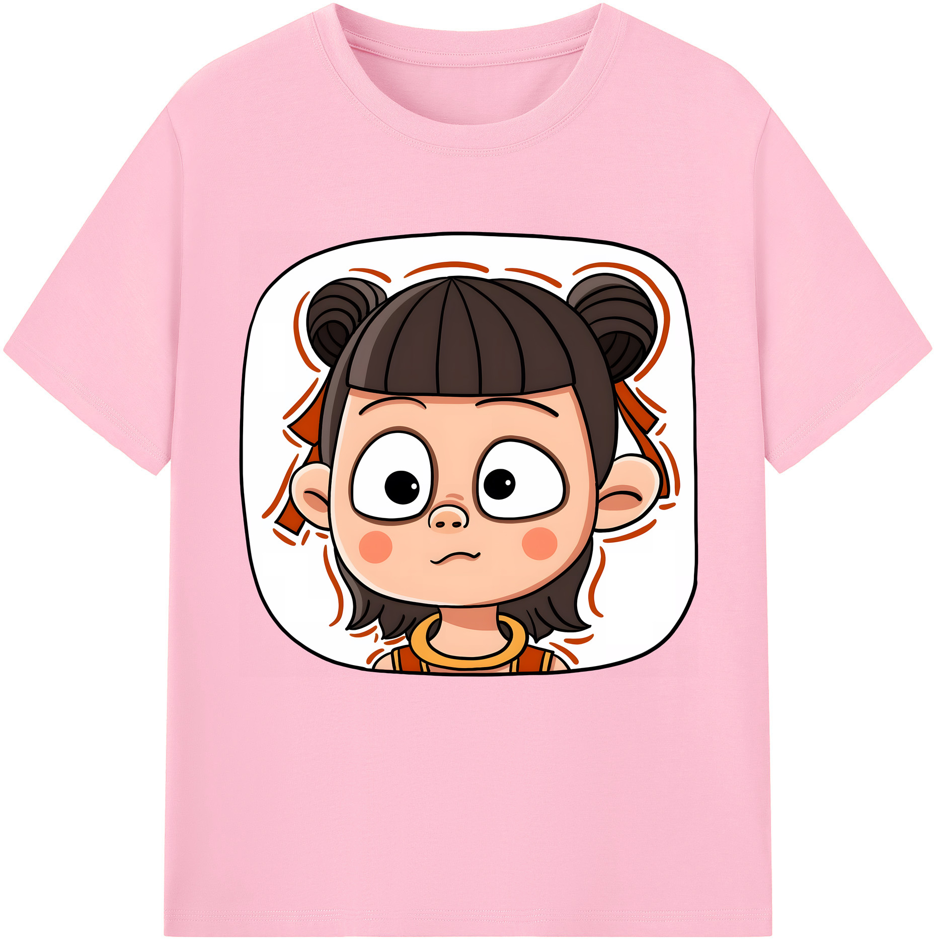 （画像用） Ne Zha 2 ナタ 魔童の大暴れ 綿100％半袖Tシャツ（フロントプリント）