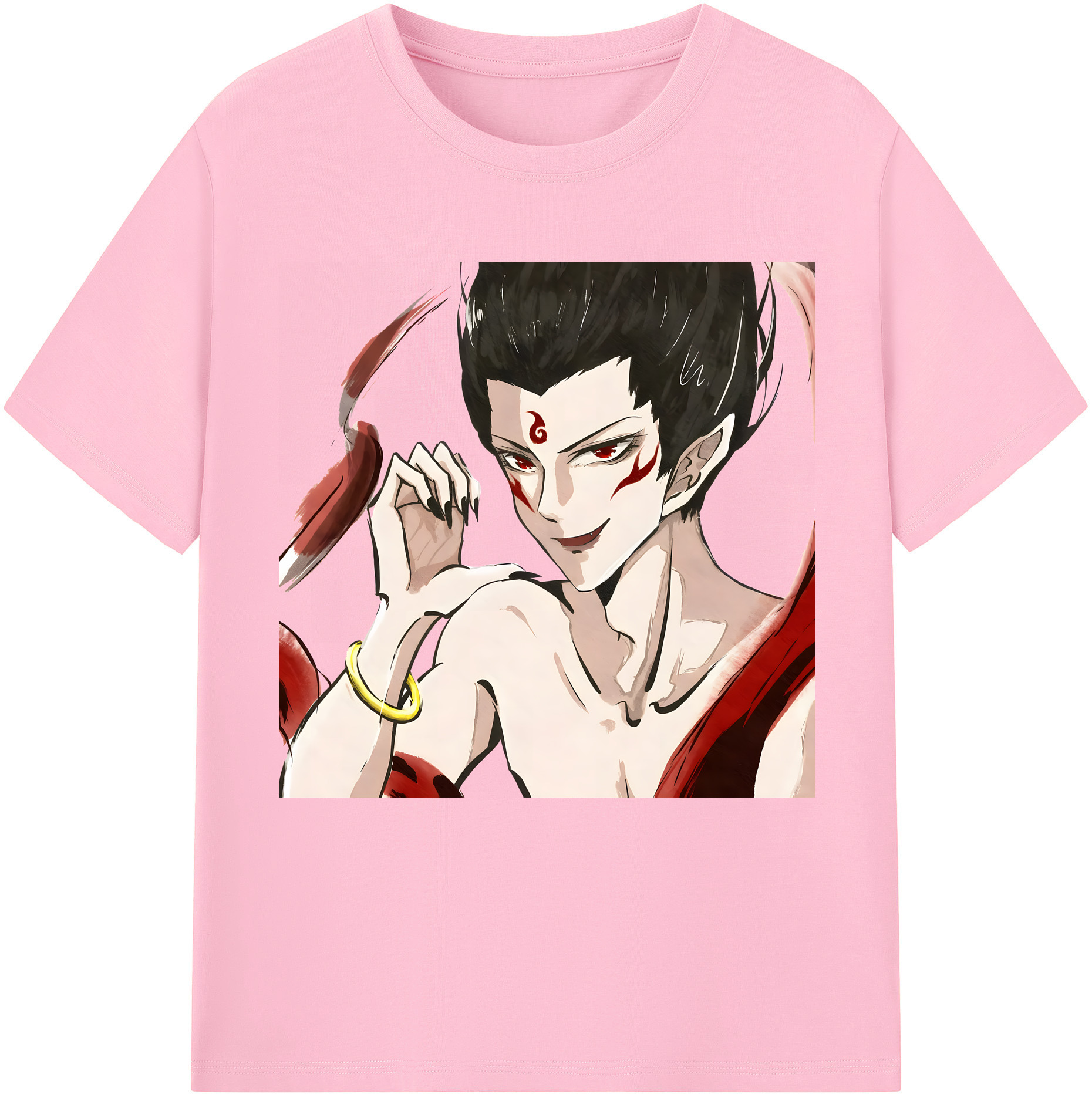 （画像用） Ne Zha 2 ナタ 魔童の大暴れ 綿100％半袖Tシャツ（フロントプリント）