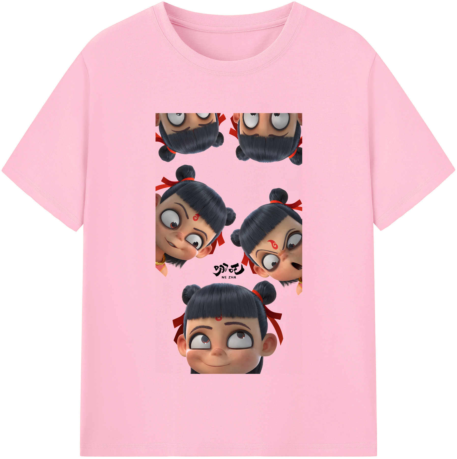 （画像用） Ne Zha 2 ナタ 魔童の大暴れ 綿100％半袖Tシャツ（フロントプリント）