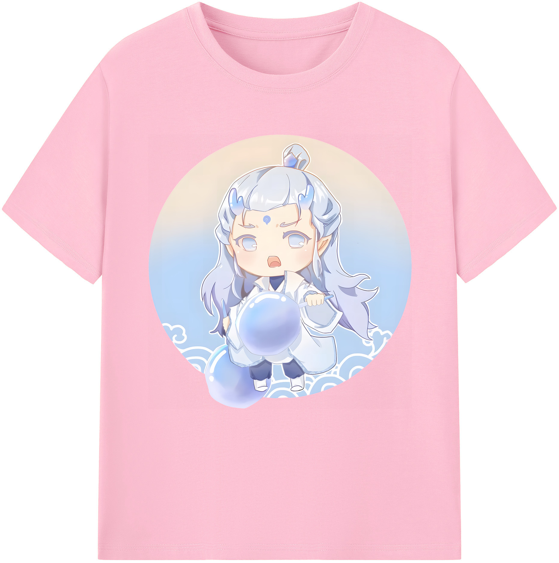 （画像用） Ne Zha 2 ナタ 魔童の大暴れ 綿100％半袖Tシャツ（フロントプリント）