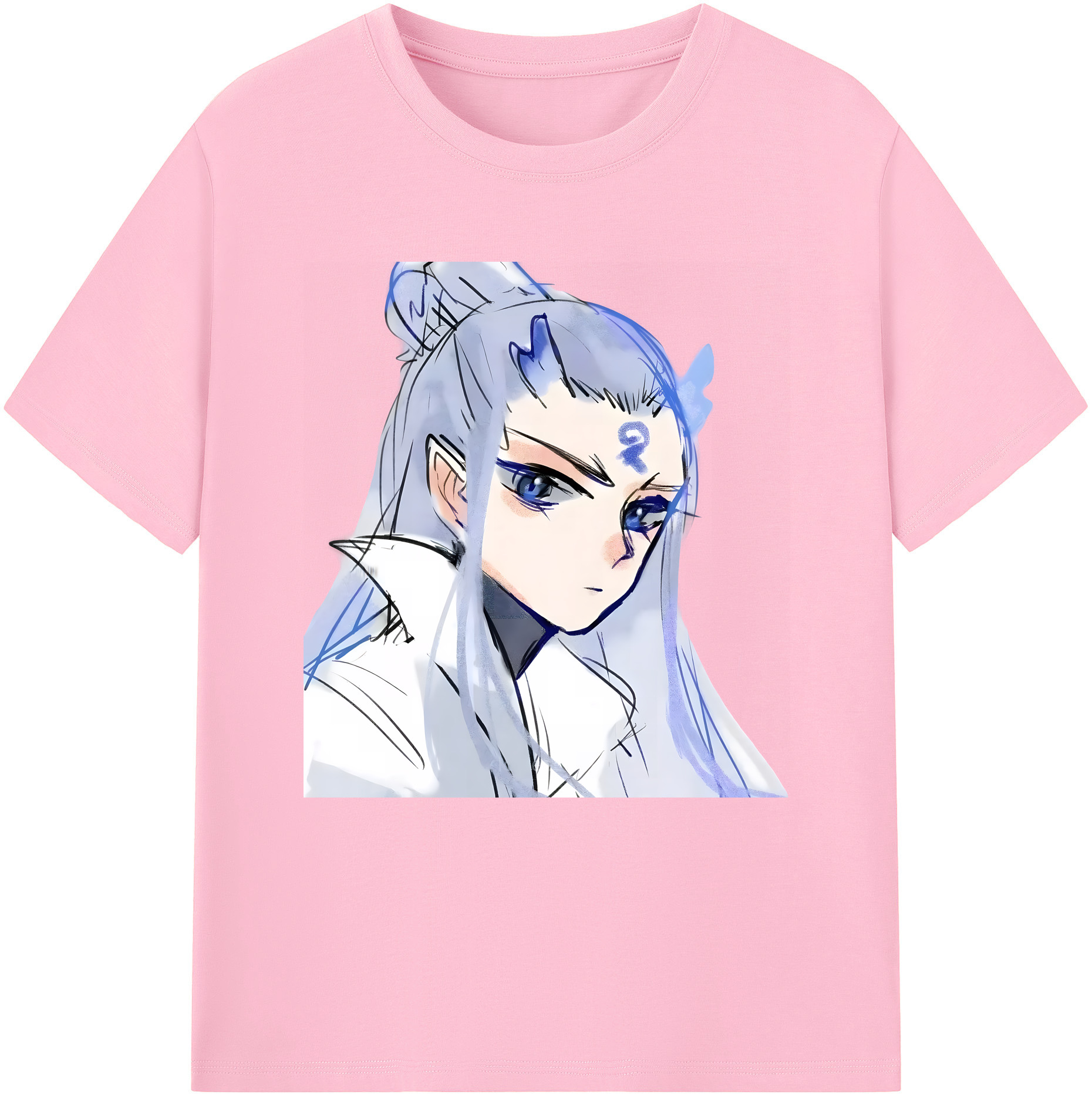 （画像用） Ne Zha 2 ナタ 魔童の大暴れ 綿100％半袖Tシャツ（フロントプリント）