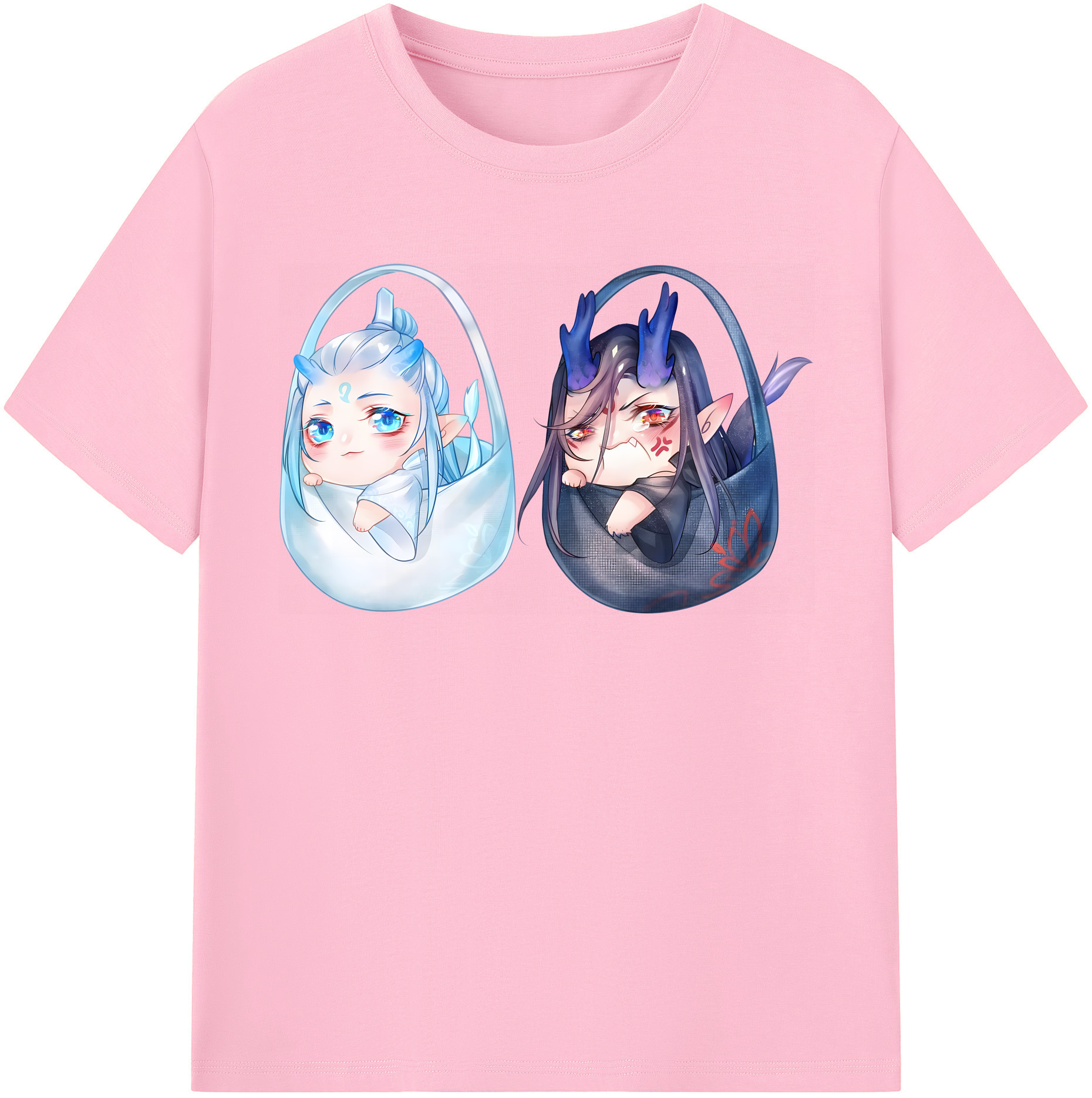 （画像用） Ne Zha 2 ナタ 魔童の大暴れ 綿100％半袖Tシャツ（フロントプリント）