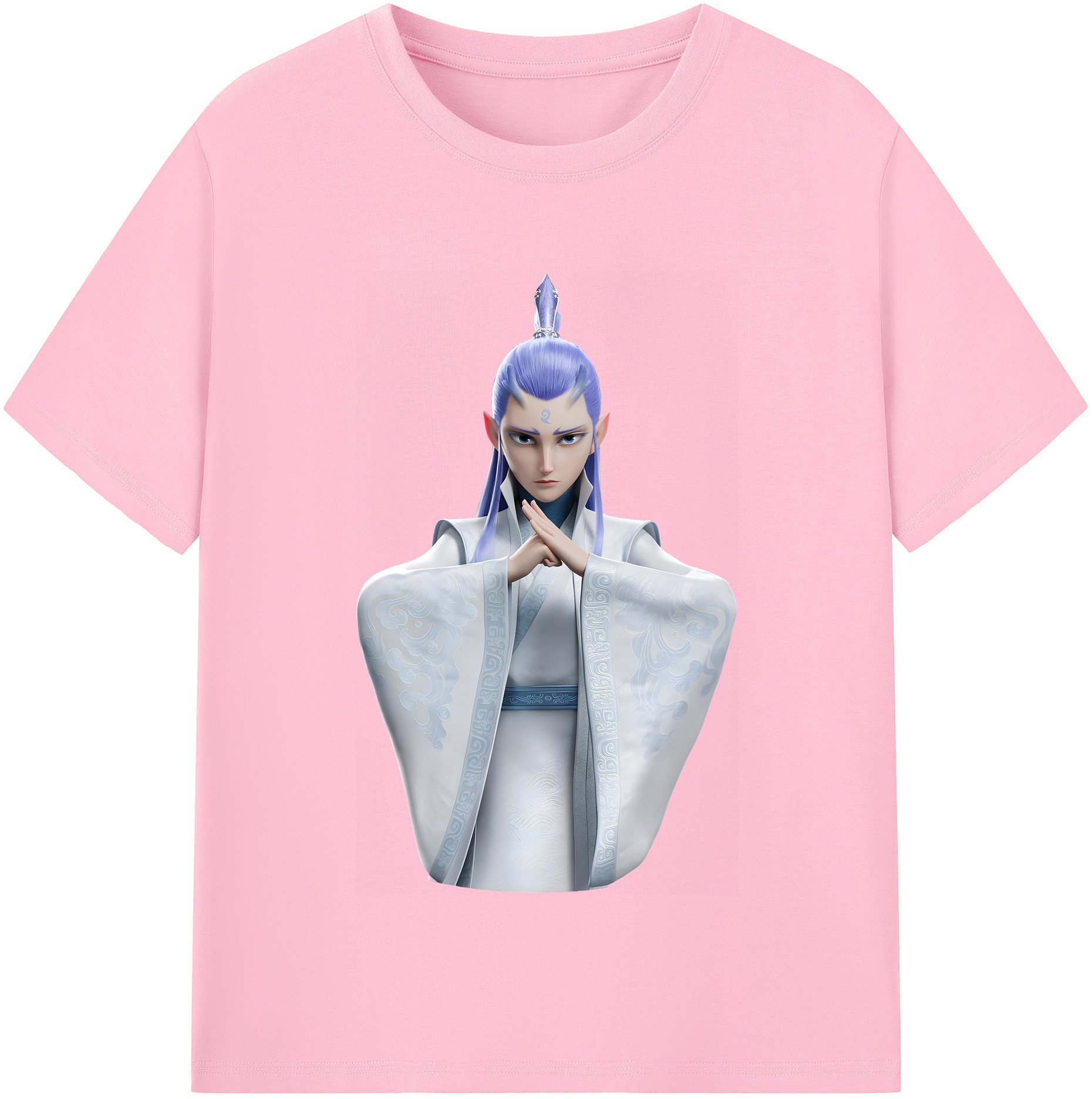 （画像用） Ne Zha 2 ナタ 魔童の大暴れ 綿100％半袖Tシャツ（フロントプリント）