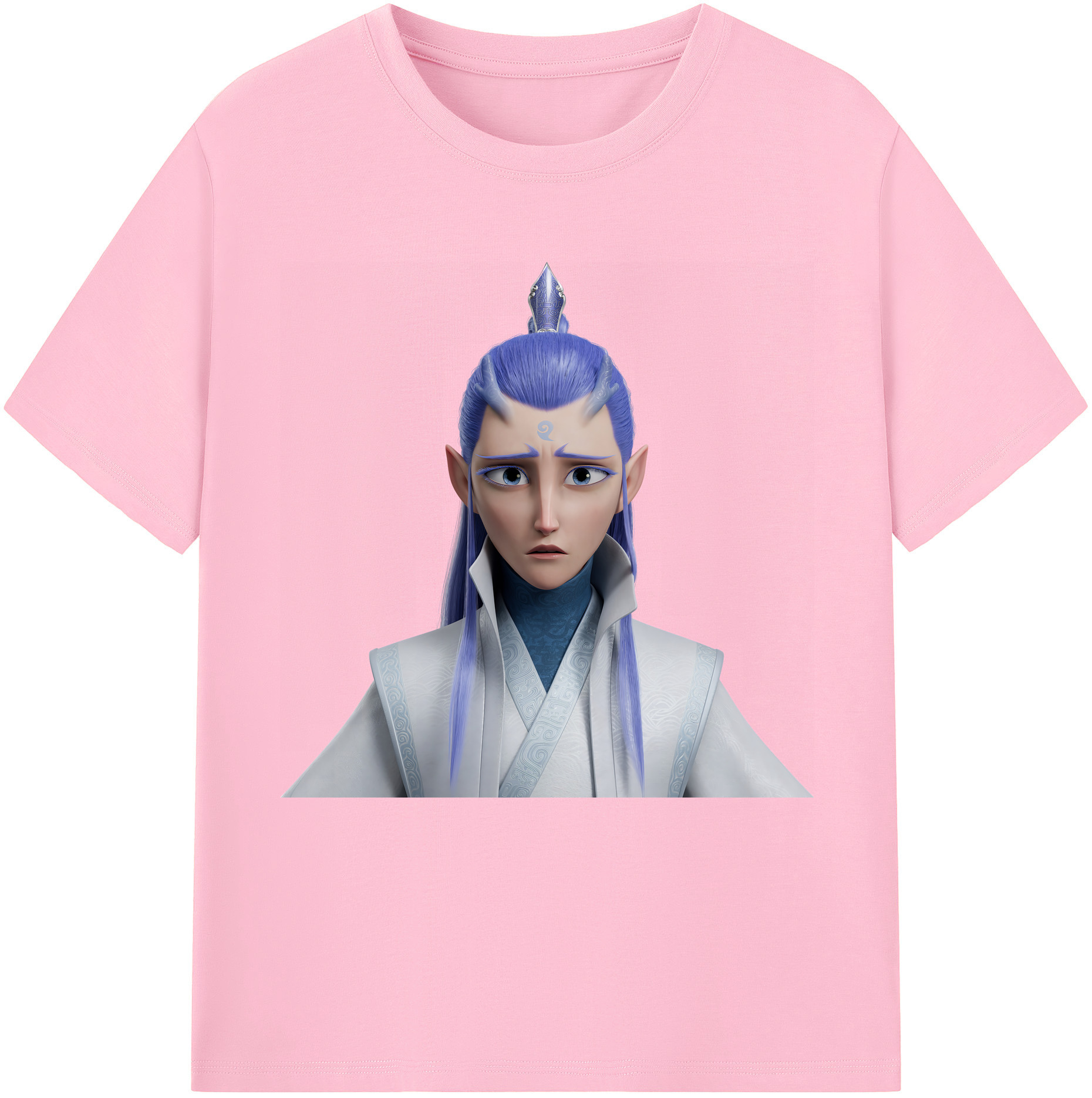 （画像用） Ne Zha 2 ナタ 魔童の大暴れ 綿100％半袖Tシャツ（フロントプリント）