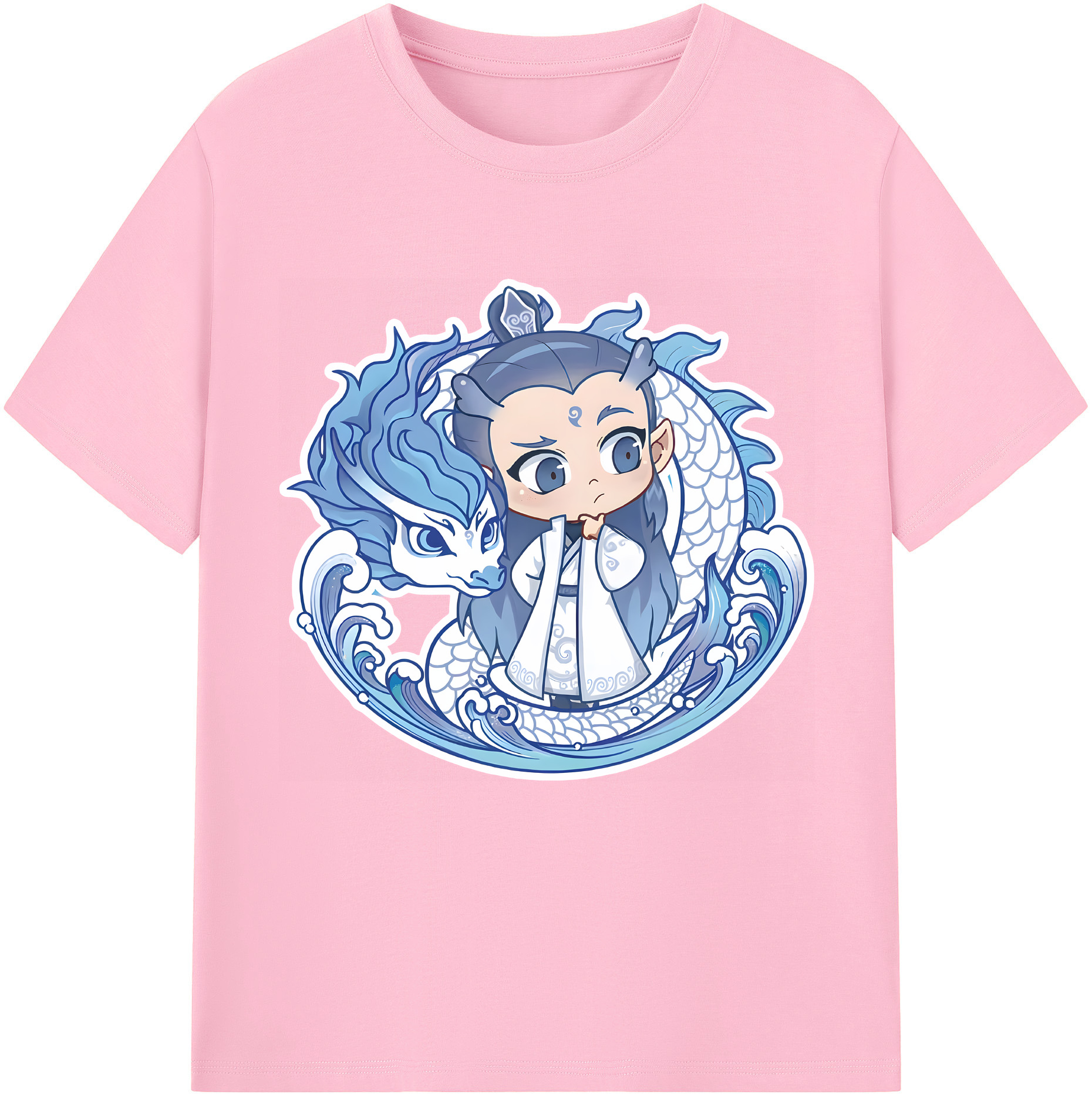（画像用） Ne Zha 2 ナタ 魔童の大暴れ 綿100％半袖Tシャツ（フロントプリント）