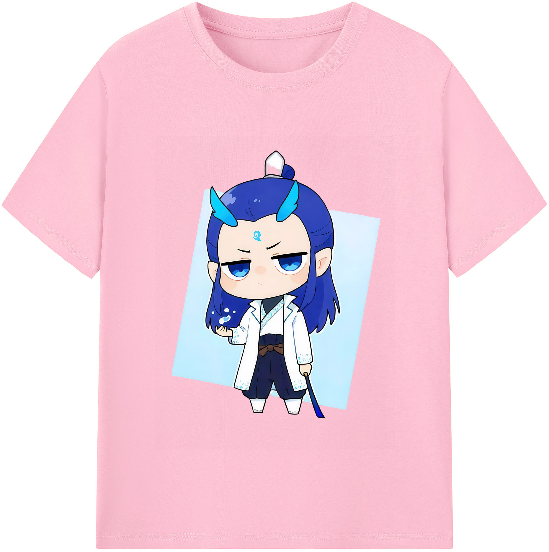 （画像用） Ne Zha 2 ナタ 魔童の大暴れ 綿100％半袖Tシャツ（フロントプリント）