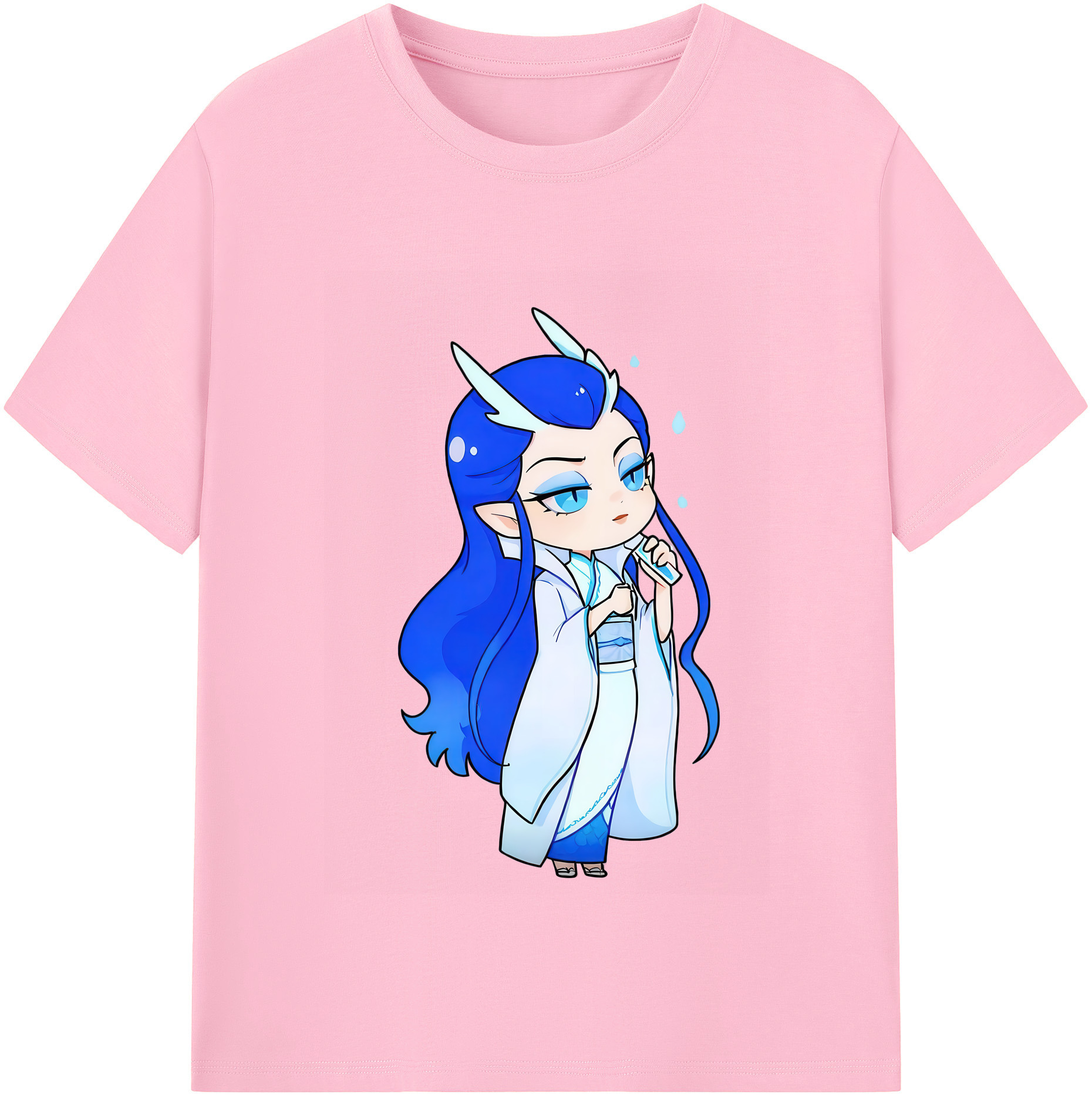 （画像用） Ne Zha 2 ナタ 魔童の大暴れ 綿100％半袖Tシャツ（フロントプリント）