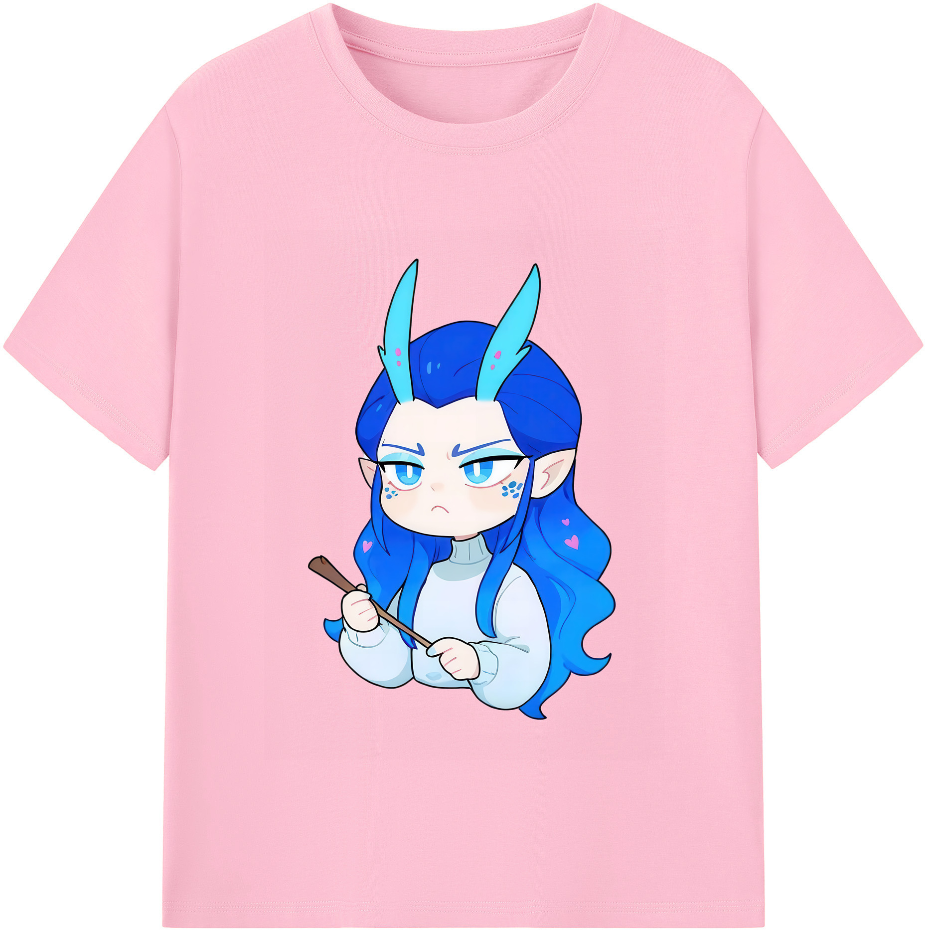 （画像用） Ne Zha 2 ナタ 魔童の大暴れ 綿100％半袖Tシャツ（フロントプリント）