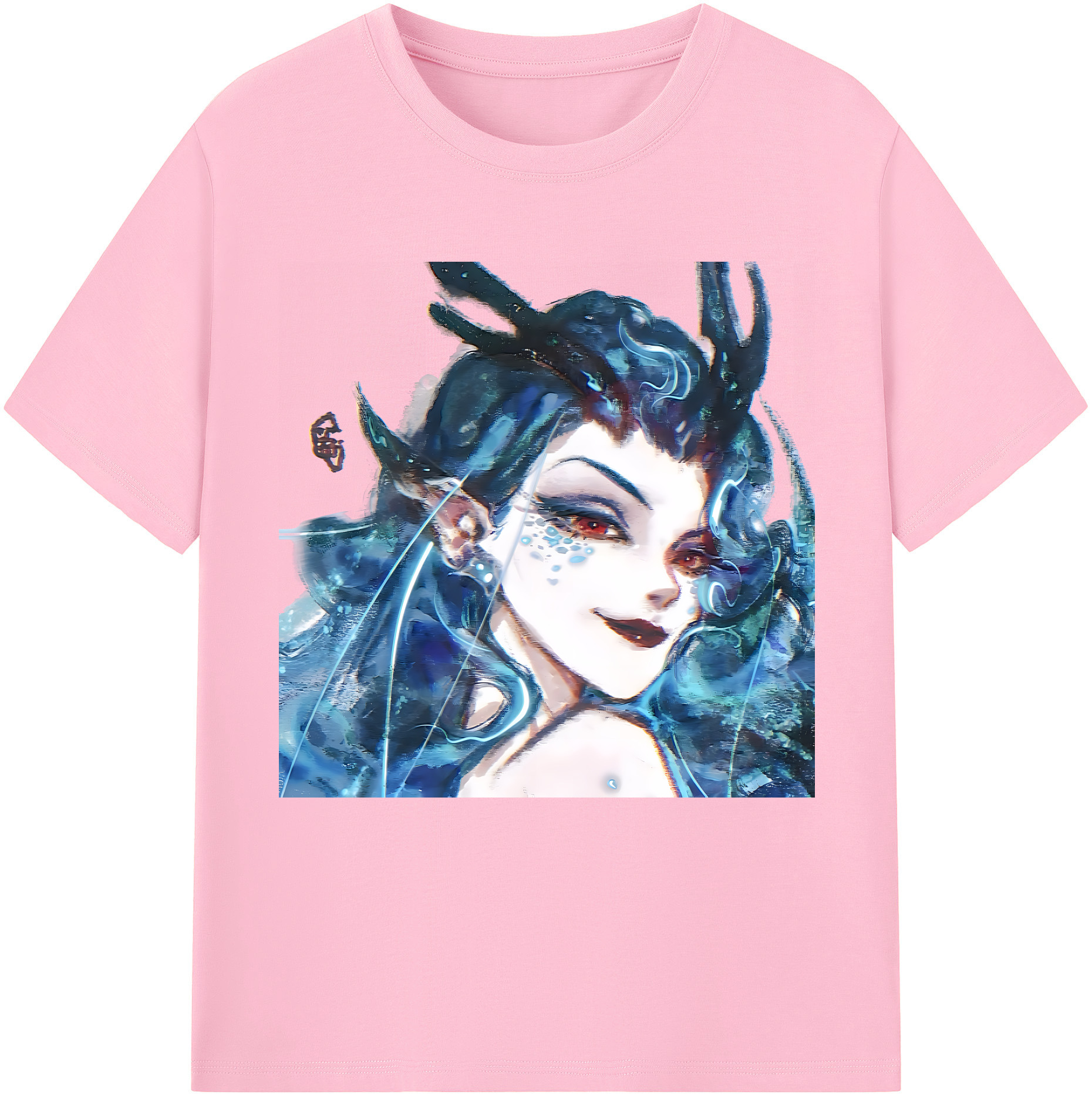 （画像用） Ne Zha 2 ナタ 魔童の大暴れ 綿100％半袖Tシャツ（フロントプリント）
