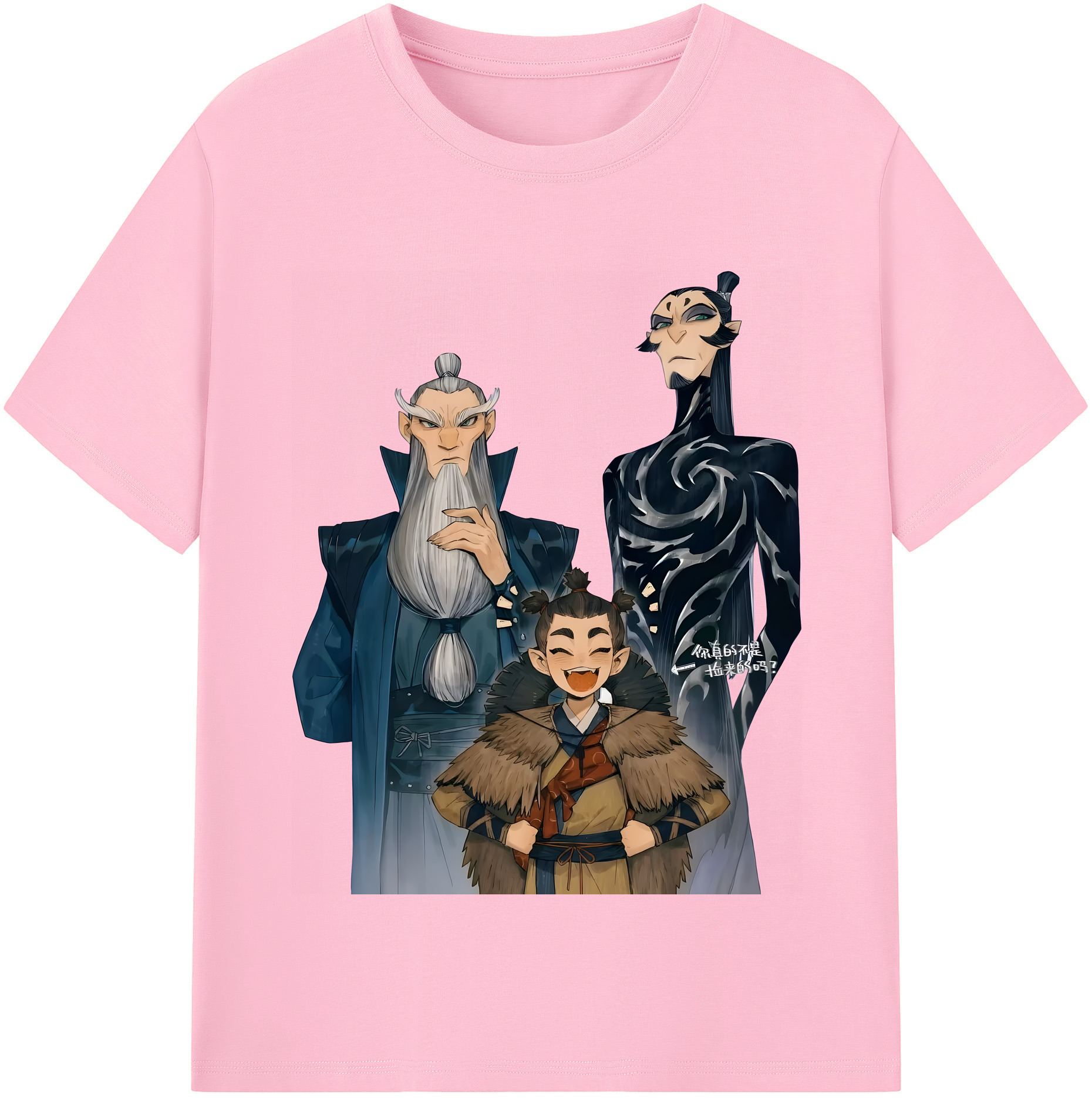 （画像用） Ne Zha 2 ナタ 魔童の大暴れ 綿100％半袖Tシャツ（フロントプリント）
