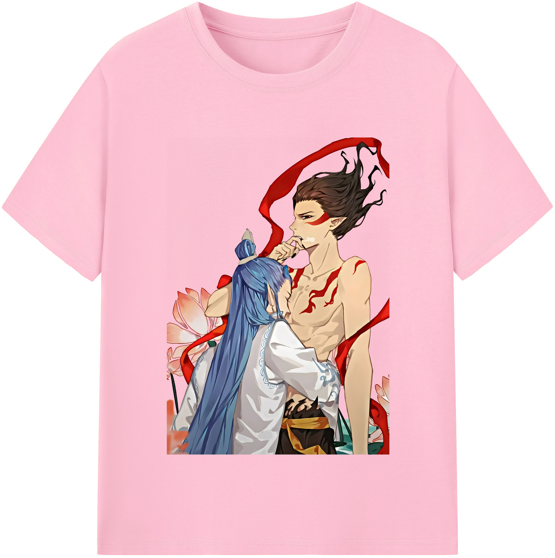 （画像用） Ne Zha 2 ナタ 魔童の大暴れ 綿100％半袖Tシャツ（フロントプリント）