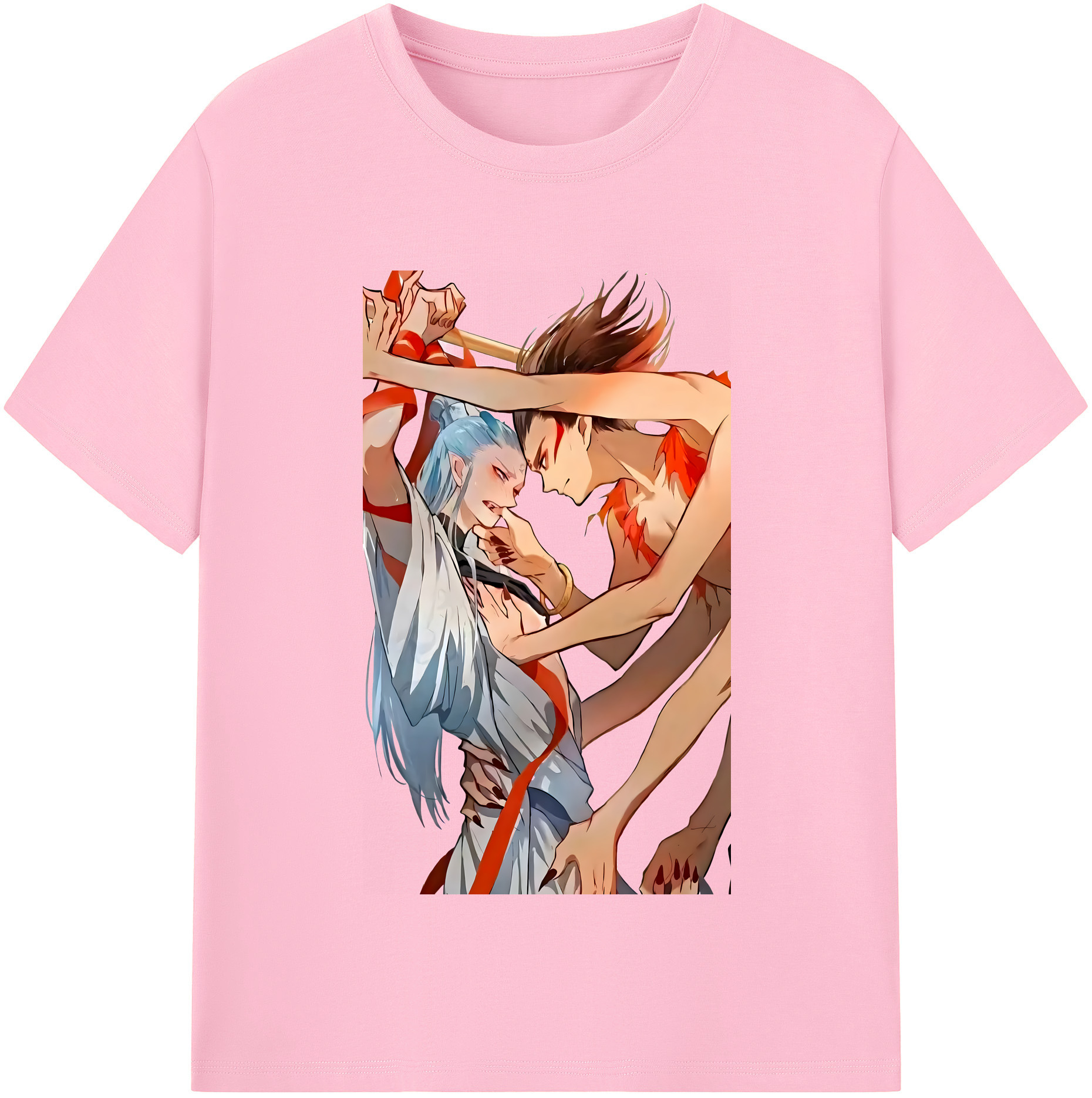 （画像用） Ne Zha 2 ナタ 魔童の大暴れ 綿100％半袖Tシャツ（フロントプリント）