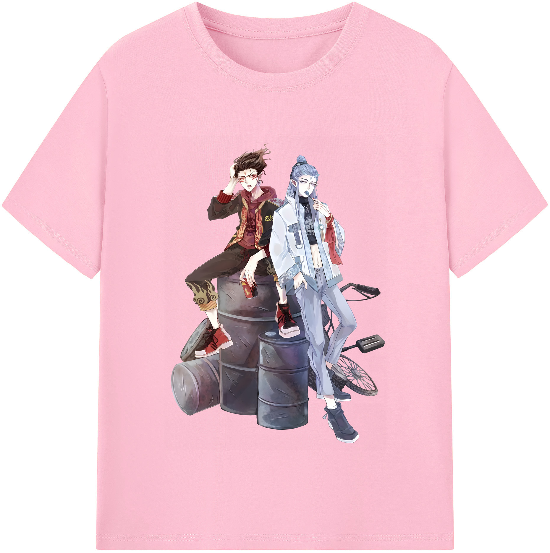 （画像用） Ne Zha 2 ナタ 魔童の大暴れ 綿100％半袖Tシャツ（フロントプリント）