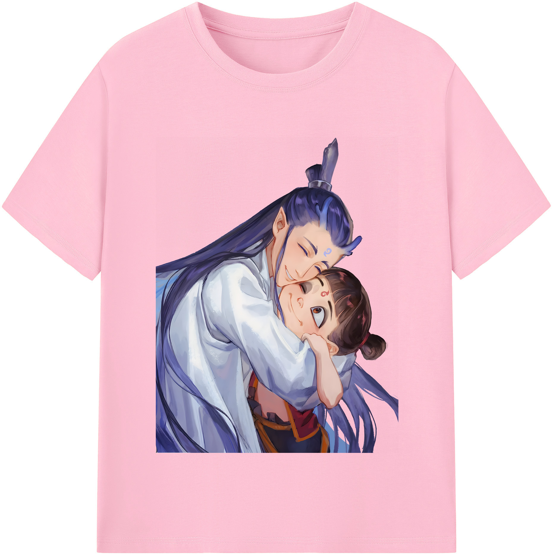 （画像用） Ne Zha 2 ナタ 魔童の大暴れ 綿100％半袖Tシャツ（フロントプリント）