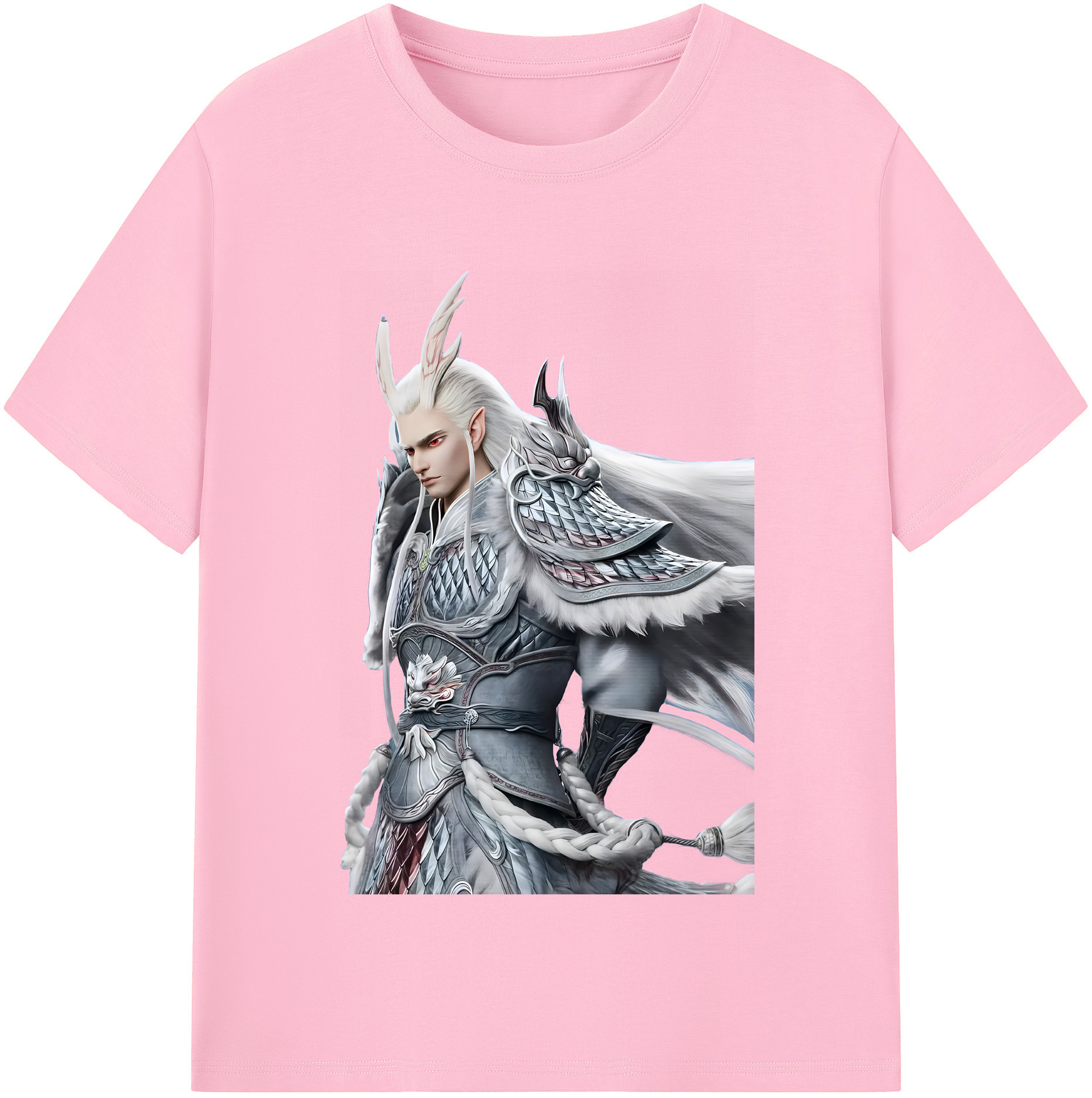 （画像用） Ne Zha 2 ナタ 魔童の大暴れ 綿100％半袖Tシャツ（フロントプリント）