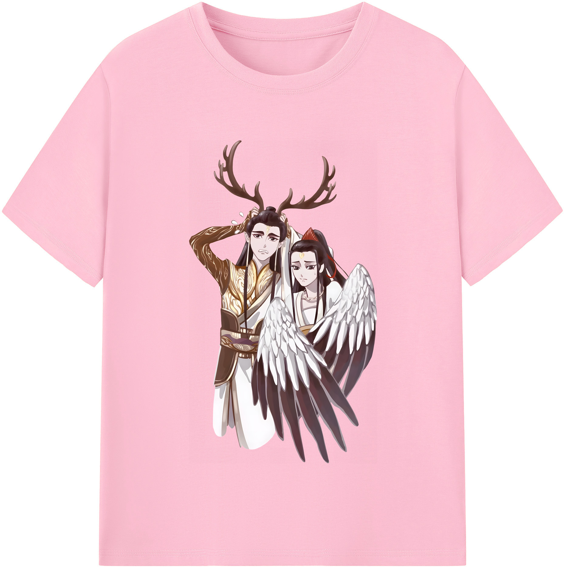 （画像用） Ne Zha 2 ナタ 魔童の大暴れ 綿100％半袖Tシャツ（フロントプリント）