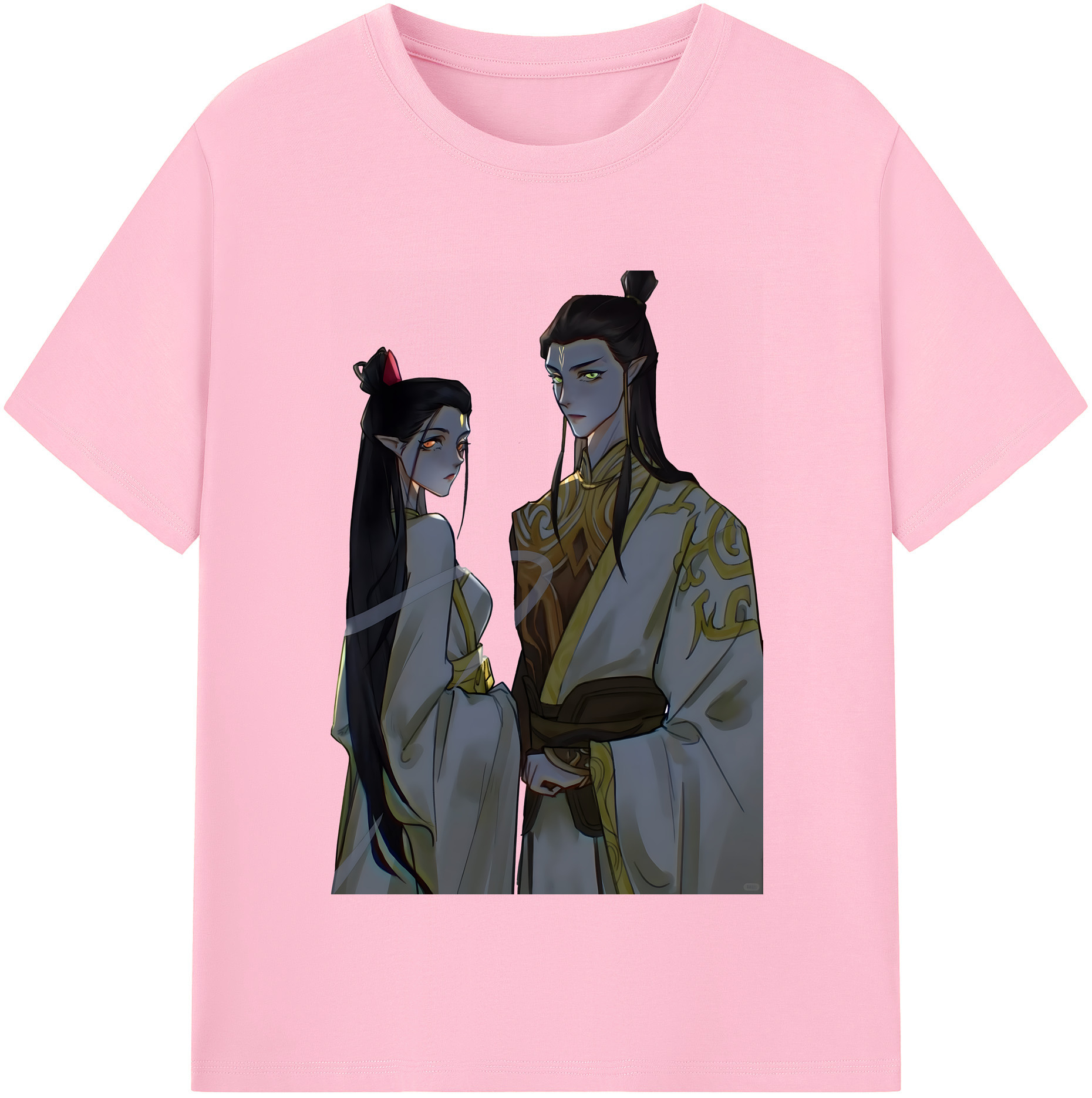 （画像用） Ne Zha 2 ナタ 魔童の大暴れ 綿100％半袖Tシャツ（フロントプリント）