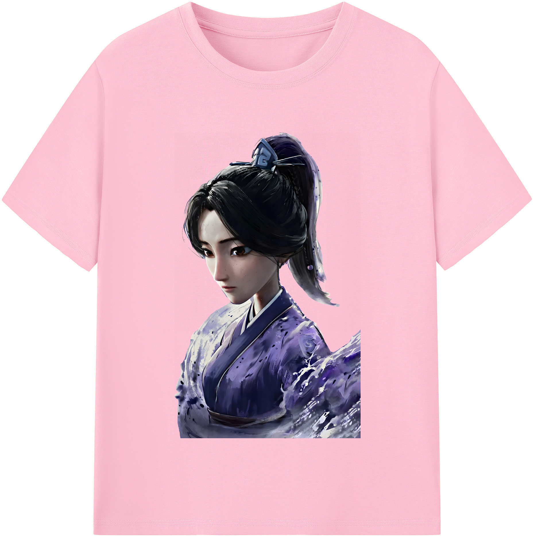 （画像用） Ne Zha 2 ナタ 魔童の大暴れ 綿100％半袖Tシャツ（フロントプリント）