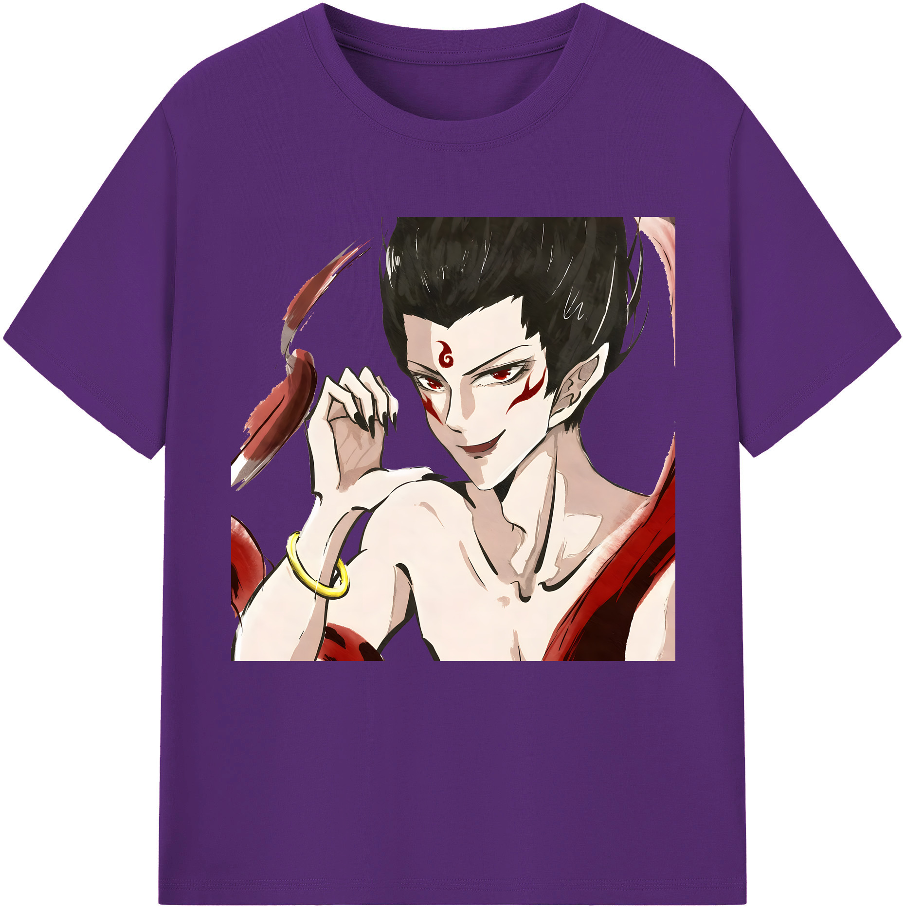 （画像用） Ne Zha 2 ナタ 魔童の大暴れ 綿100％半袖Tシャツ（フロントプリント）
