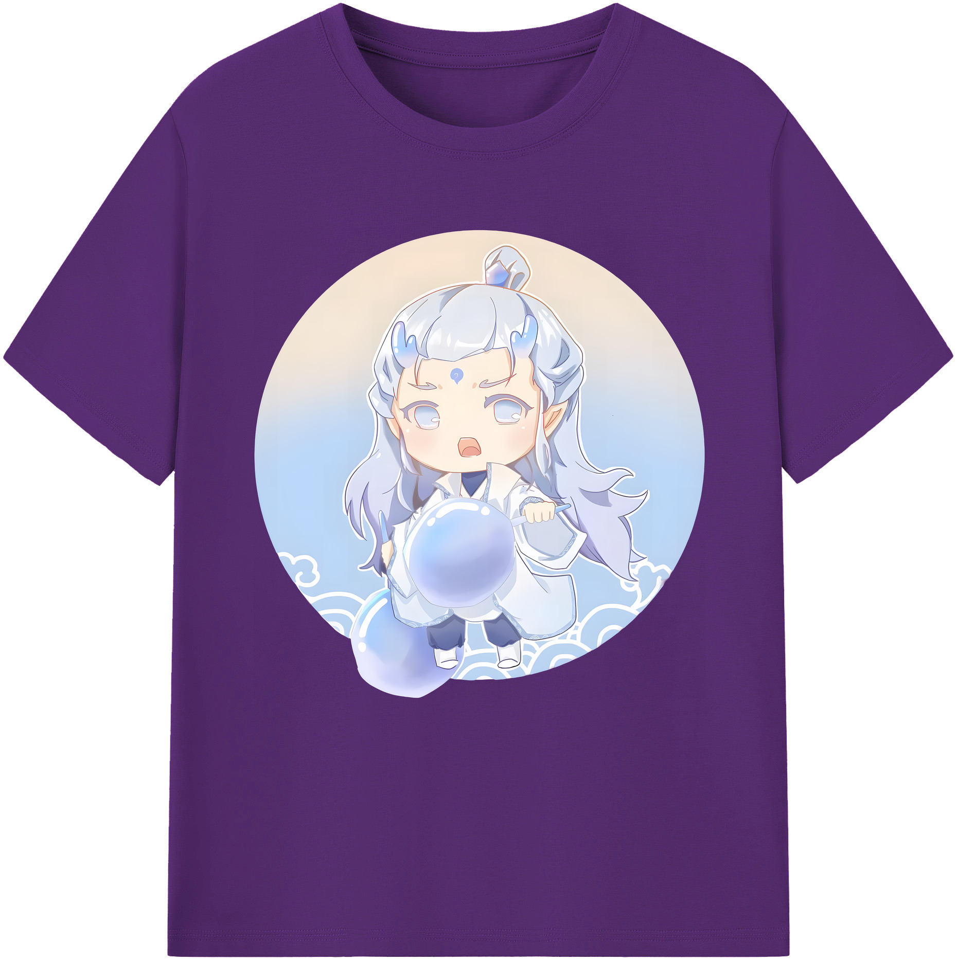 （画像用） Ne Zha 2 ナタ 魔童の大暴れ 綿100％半袖Tシャツ（フロントプリント）
