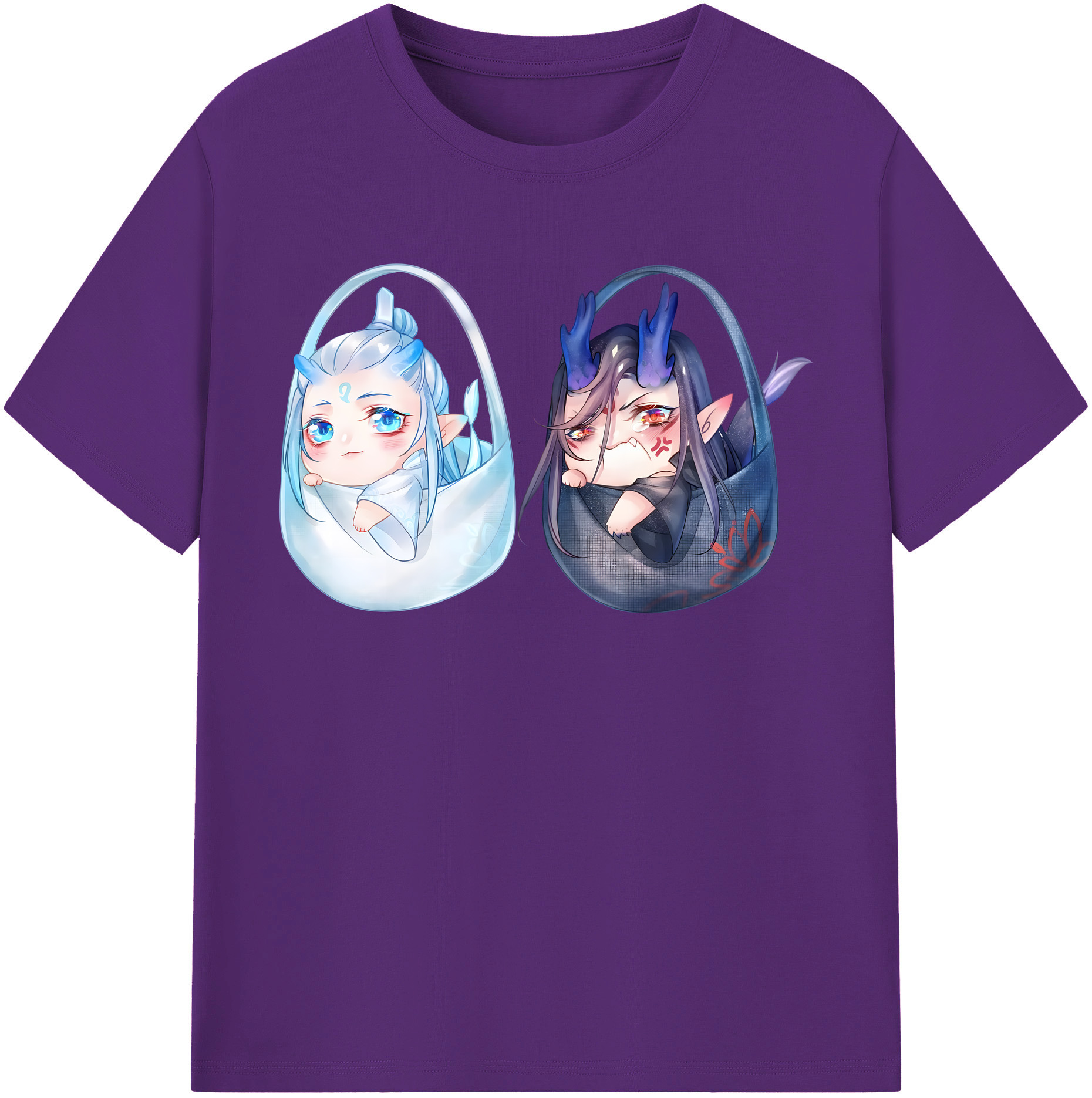 （画像用） Ne Zha 2 ナタ 魔童の大暴れ 綿100％半袖Tシャツ（フロントプリント）