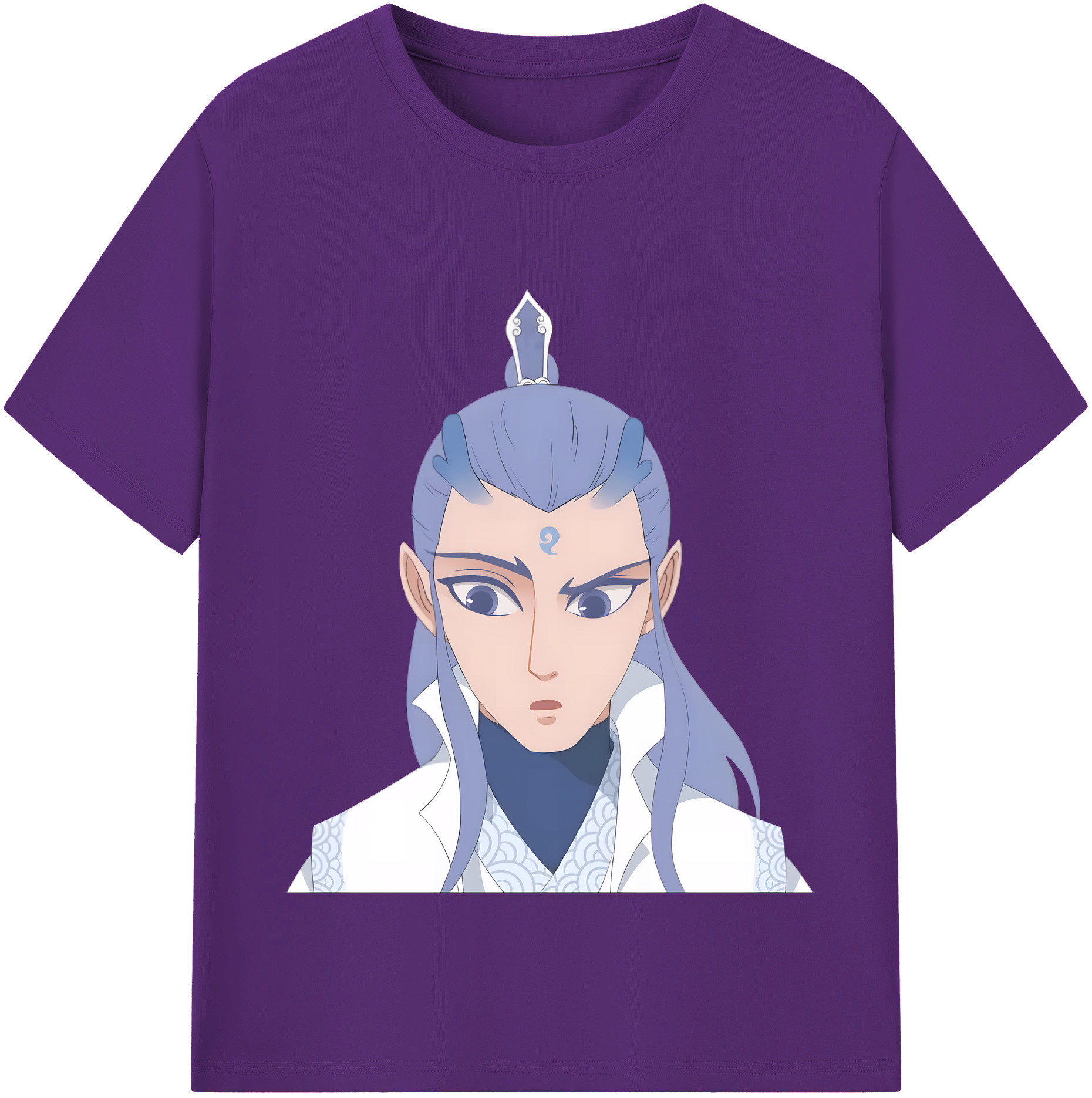 （画像用） Ne Zha 2 ナタ 魔童の大暴れ 綿100％半袖Tシャツ（フロントプリント）