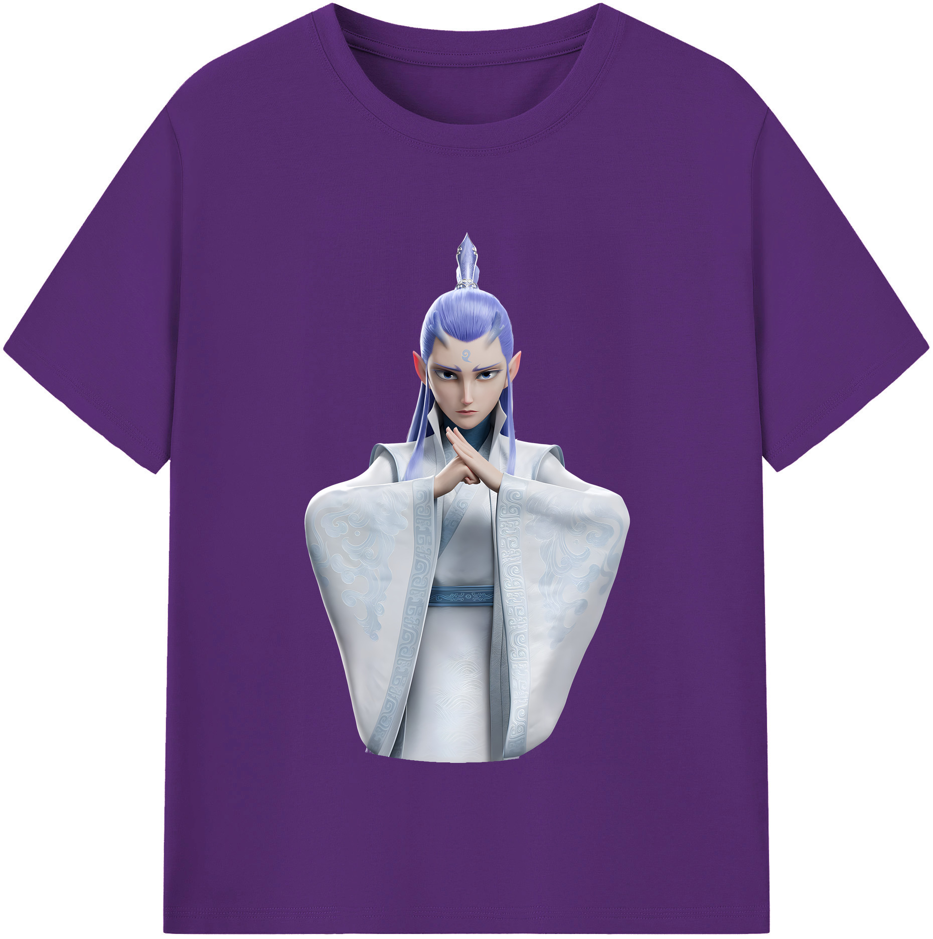 （画像用） Ne Zha 2 ナタ 魔童の大暴れ 綿100％半袖Tシャツ（フロントプリント）
