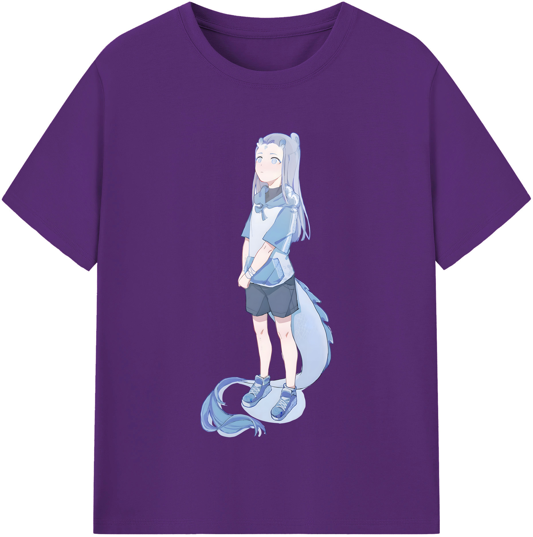 （画像用） Ne Zha 2 ナタ 魔童の大暴れ 綿100％半袖Tシャツ（フロントプリント）