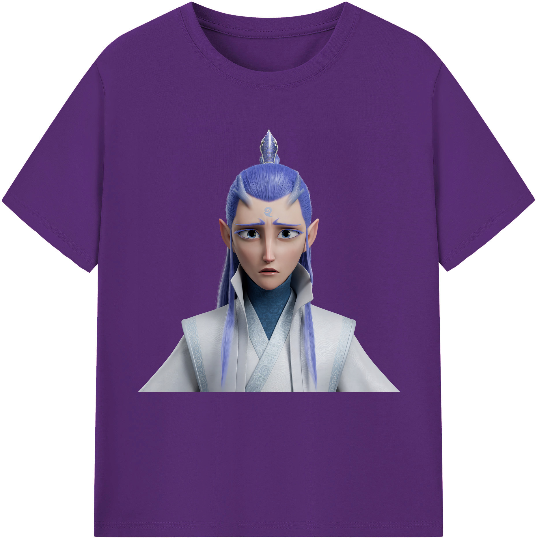 （画像用） Ne Zha 2 ナタ 魔童の大暴れ 綿100％半袖Tシャツ（フロントプリント）