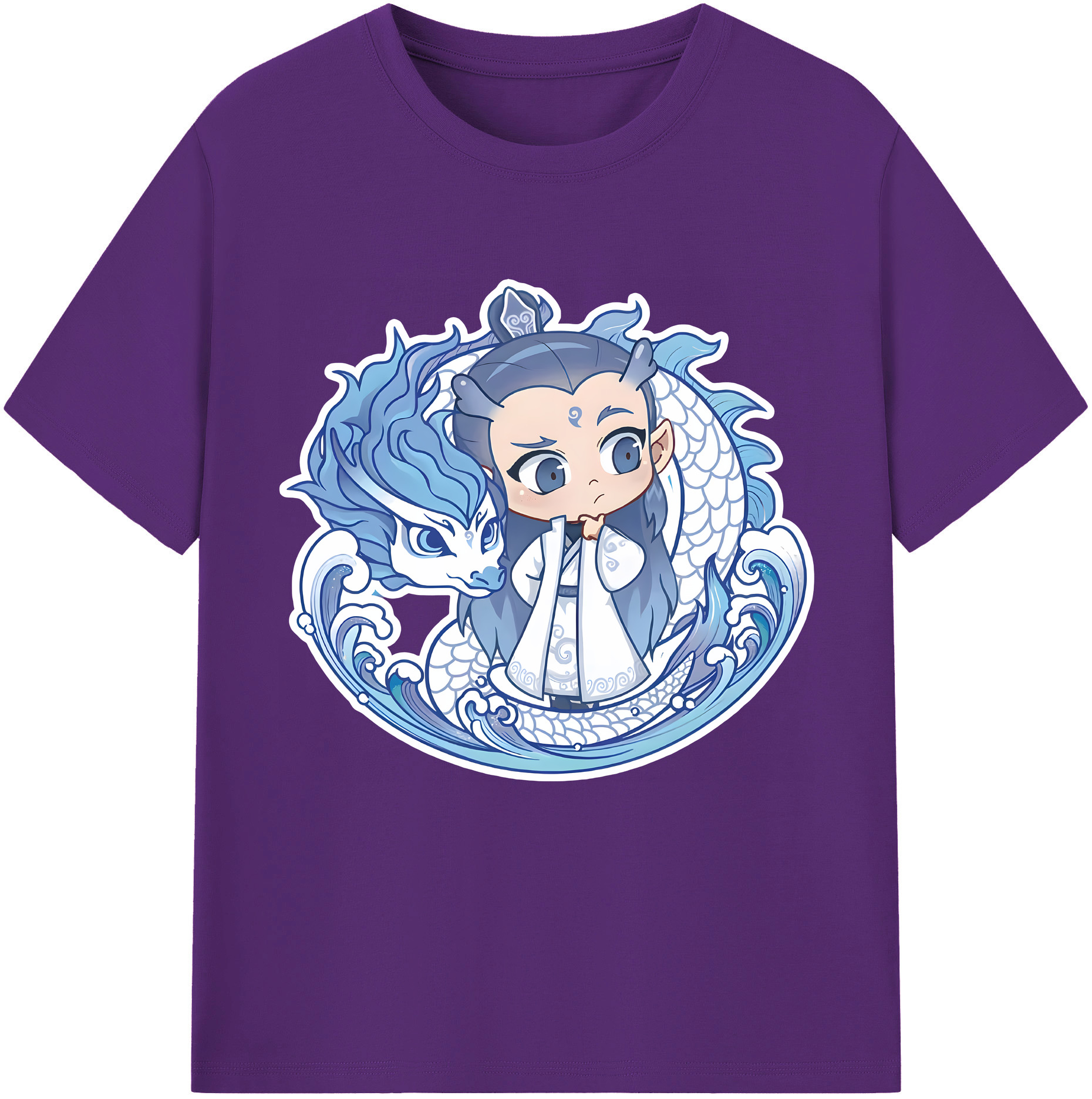 （画像用） Ne Zha 2 ナタ 魔童の大暴れ 綿100％半袖Tシャツ（フロントプリント）