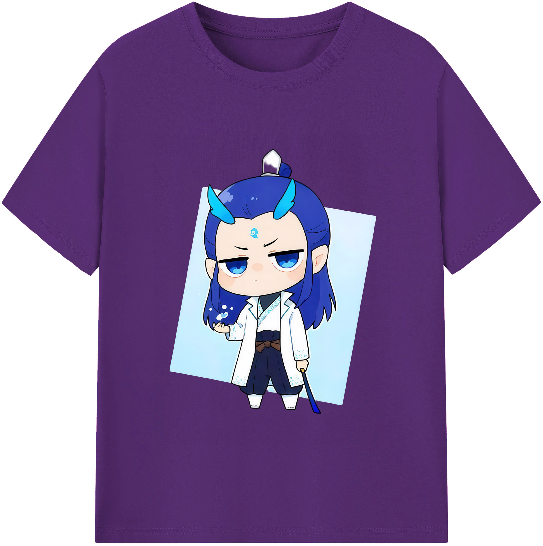 （画像用） Ne Zha 2 ナタ 魔童の大暴れ 綿100％半袖Tシャツ（フロントプリント）
