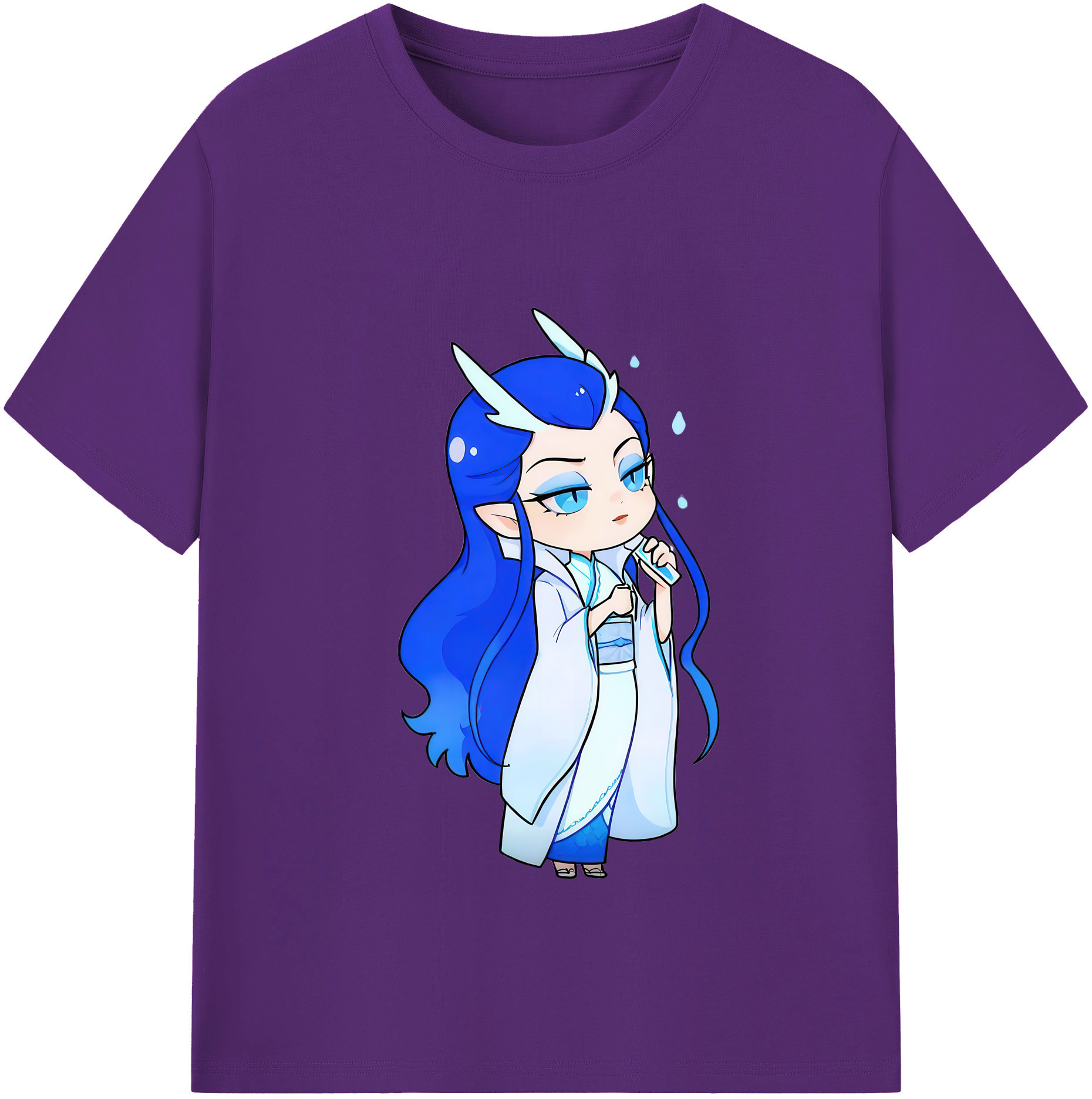（画像用） Ne Zha 2 ナタ 魔童の大暴れ 綿100％半袖Tシャツ（フロントプリント）