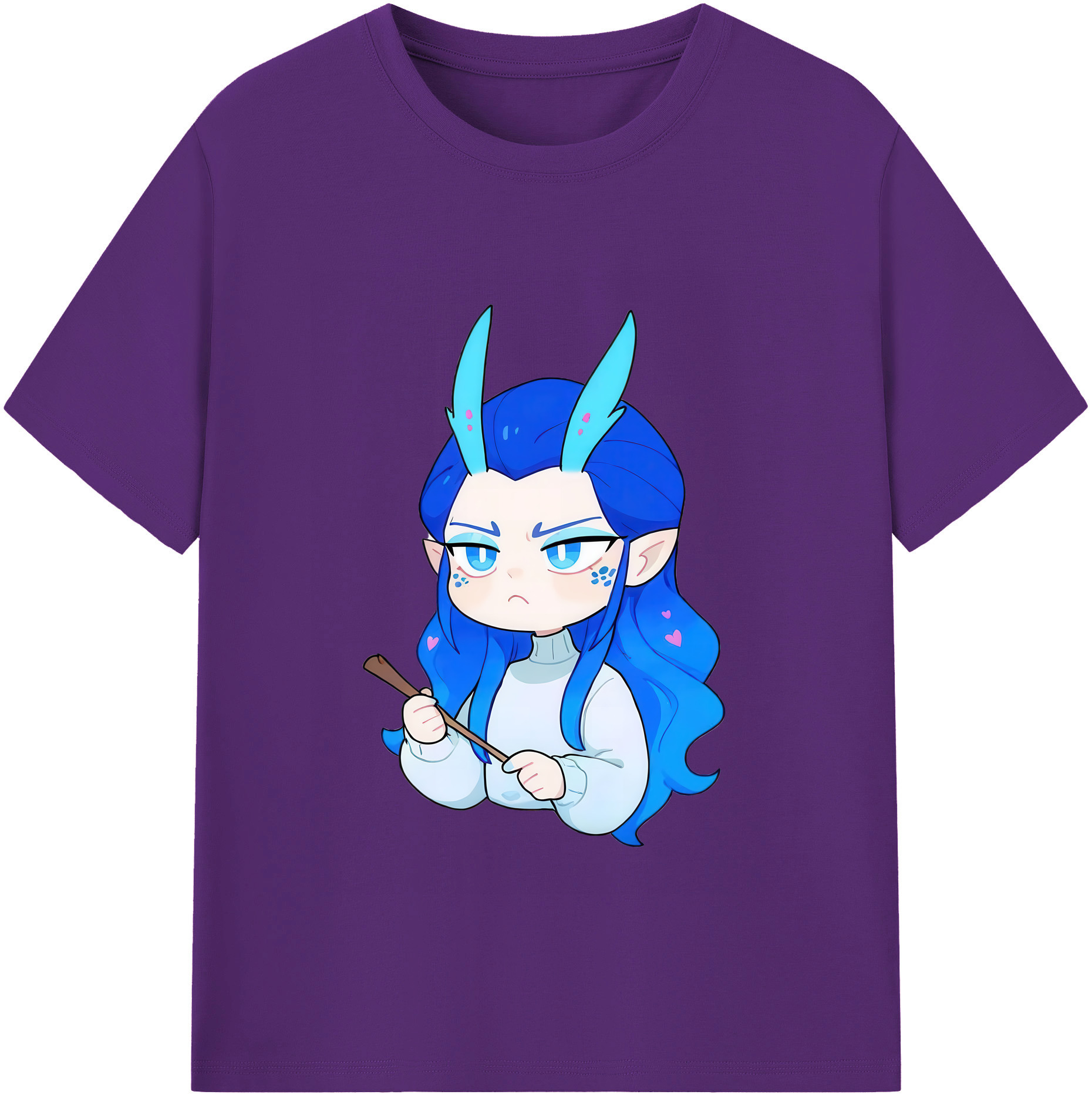 （画像用） Ne Zha 2 ナタ 魔童の大暴れ 綿100％半袖Tシャツ（フロントプリント）