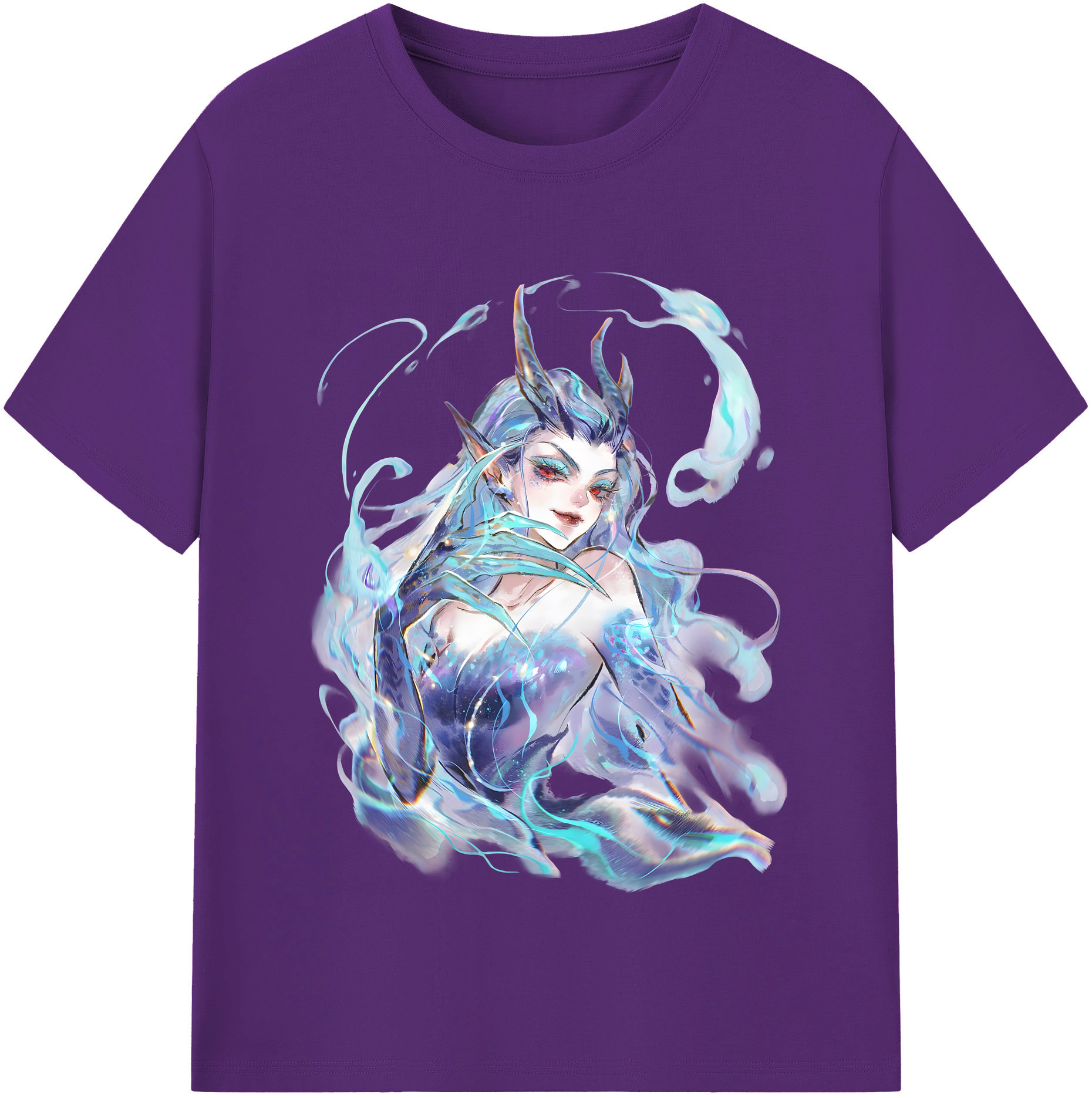 （画像用） Ne Zha 2 ナタ 魔童の大暴れ 綿100％半袖Tシャツ（フロントプリント）