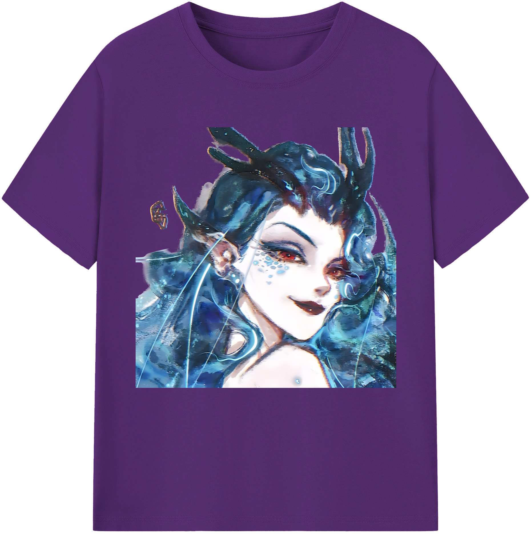 （画像用） Ne Zha 2 ナタ 魔童の大暴れ 綿100％半袖Tシャツ（フロントプリント）