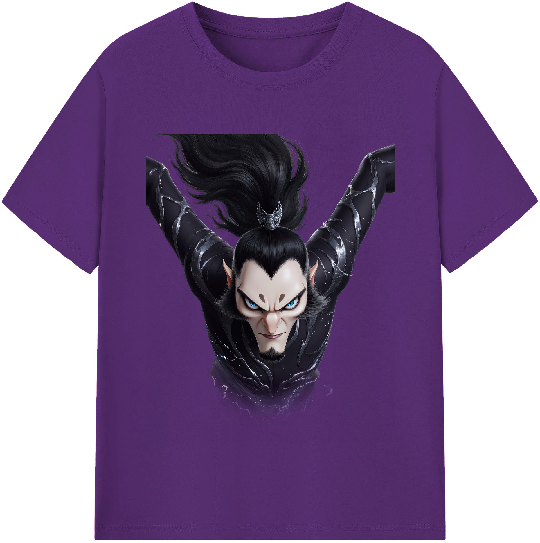 （画像用） Ne Zha 2 ナタ 魔童の大暴れ 綿100％半袖Tシャツ（フロントプリント）